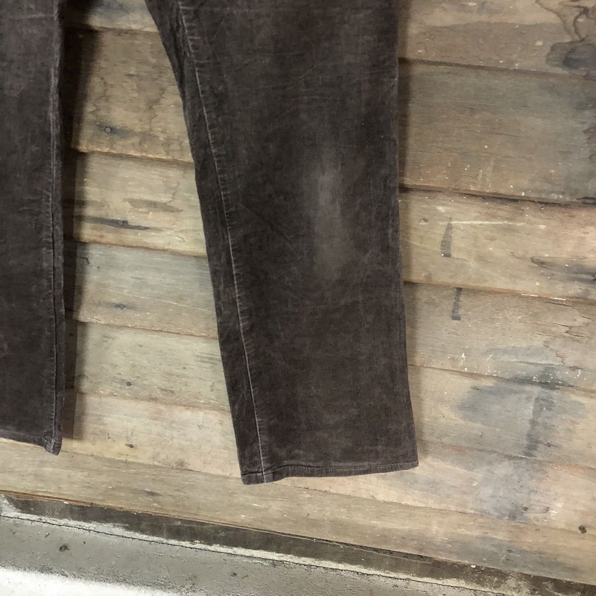 Japanese Brand Top Valu Dark Brown Conduroy Pants #5687 Size US 33 - 7 Thumbnail