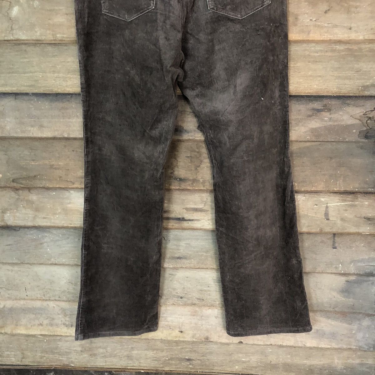 Japanese Brand Top Valu Dark Brown Conduroy Pants #5687 Size US 33 - 11 Thumbnail