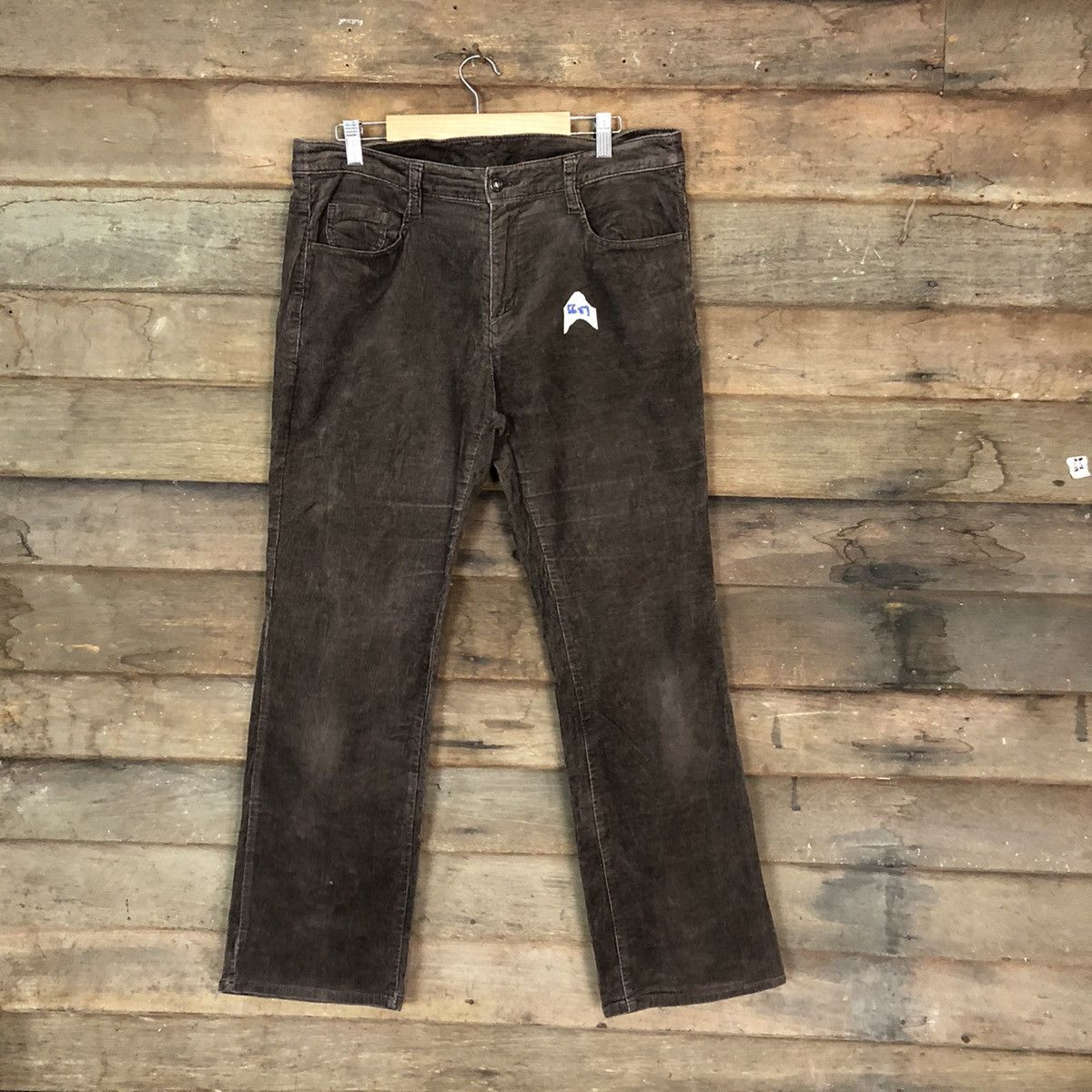 Japanese Brand Top Valu Dark Brown Conduroy Pants #5687 Size US 33 - 1 Thumbnail