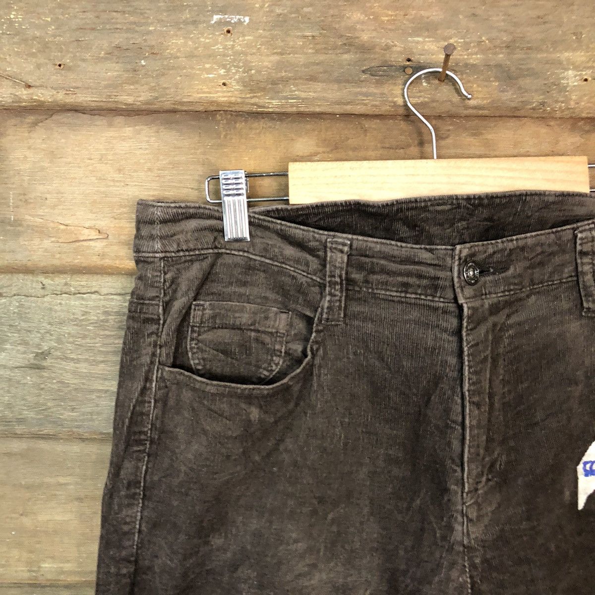 Japanese Brand Top Valu Dark Brown Conduroy Pants #5687 Size US 33 - 4 Thumbnail