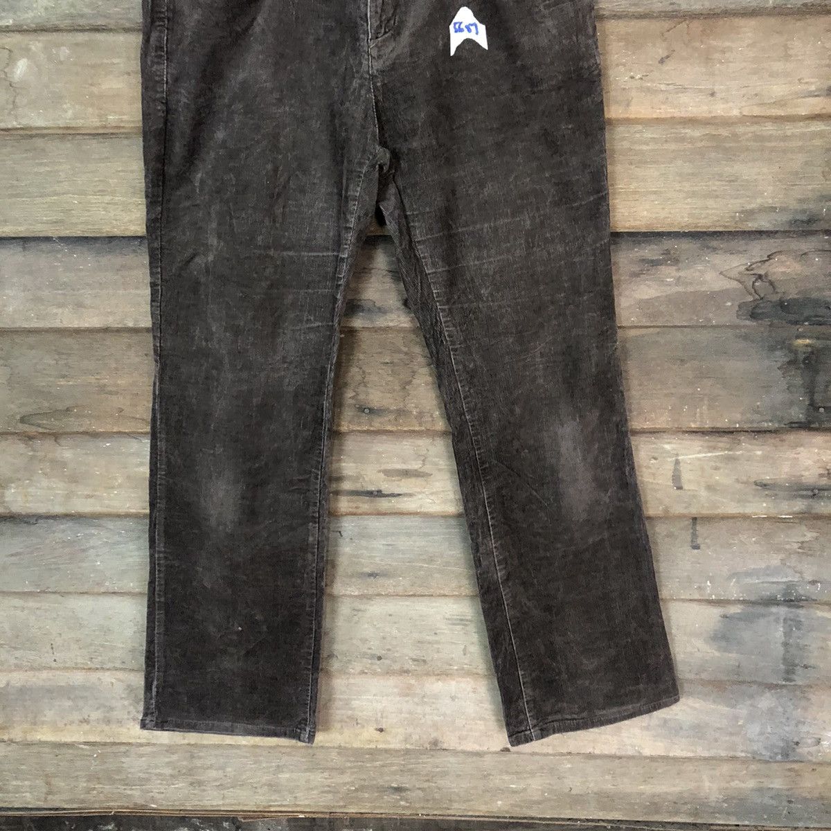 Japanese Brand Top Valu Dark Brown Conduroy Pants #5687 Size US 33 - 3 Thumbnail