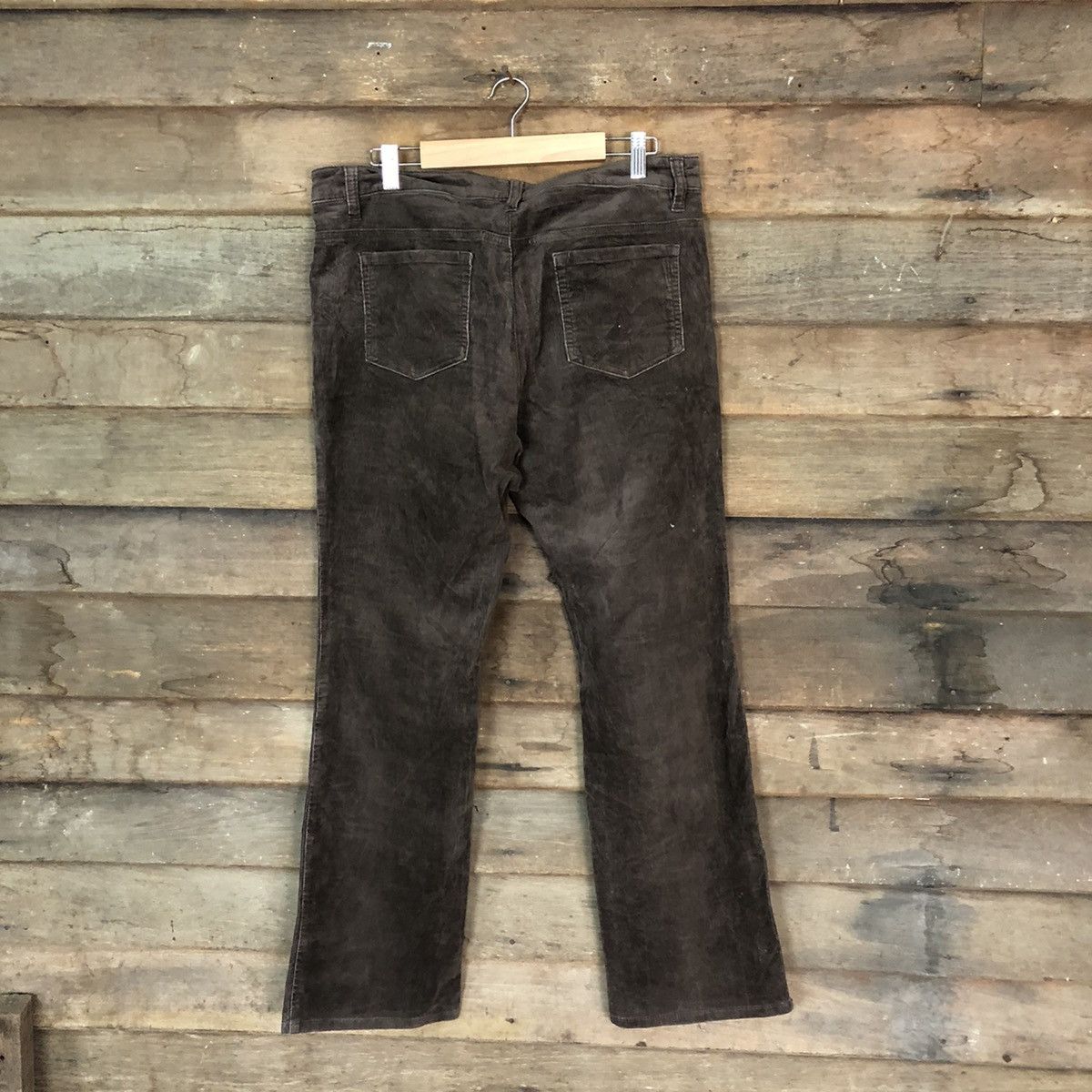 Japanese Brand Top Valu Dark Brown Conduroy Pants #5687 Size US 33 - 9 Thumbnail