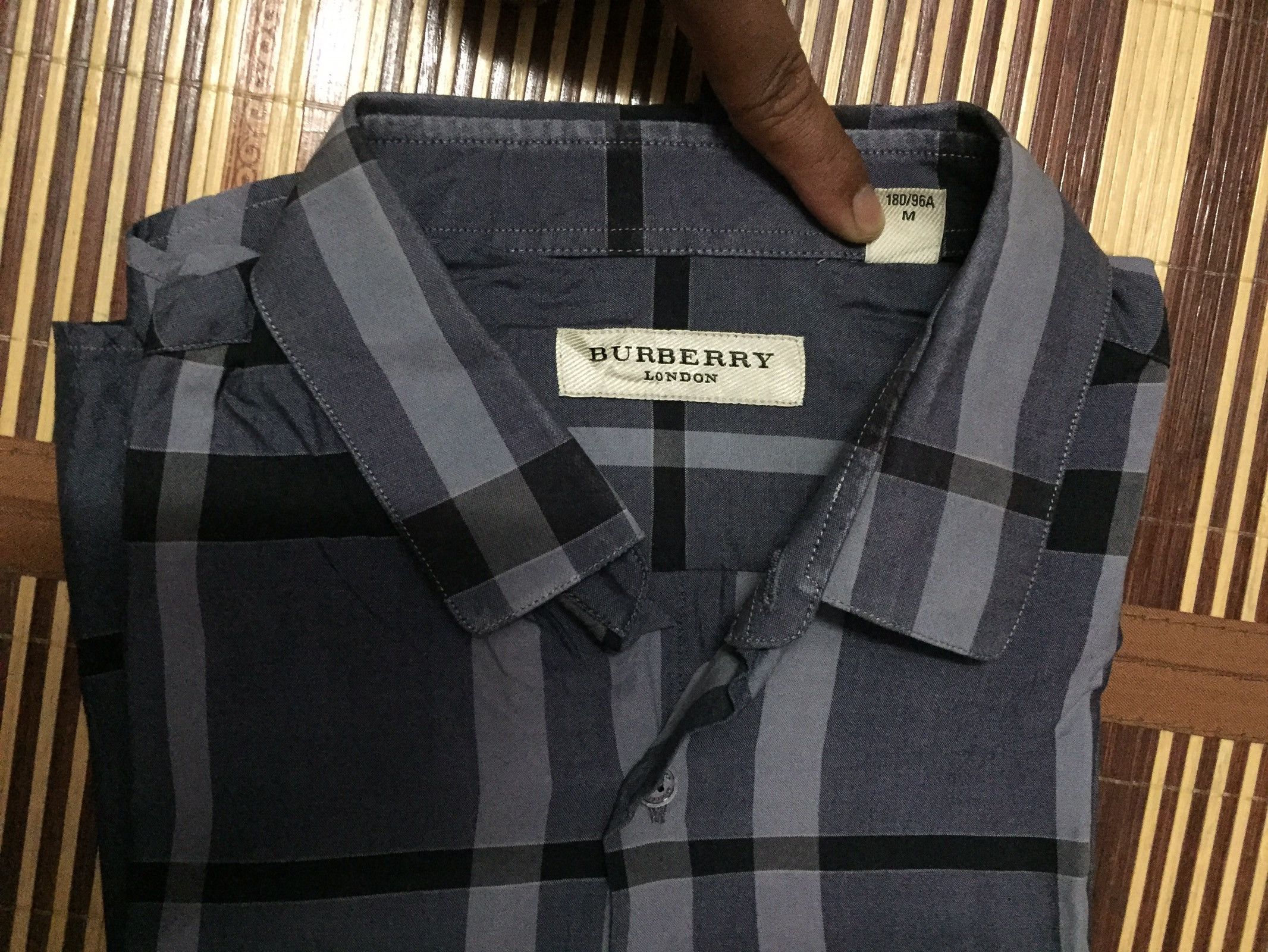 Burberry Burberry London Long Sleeve Button-up (Charcoal) Size US M / EU 48-50 / 2 - 12 Thumbnail