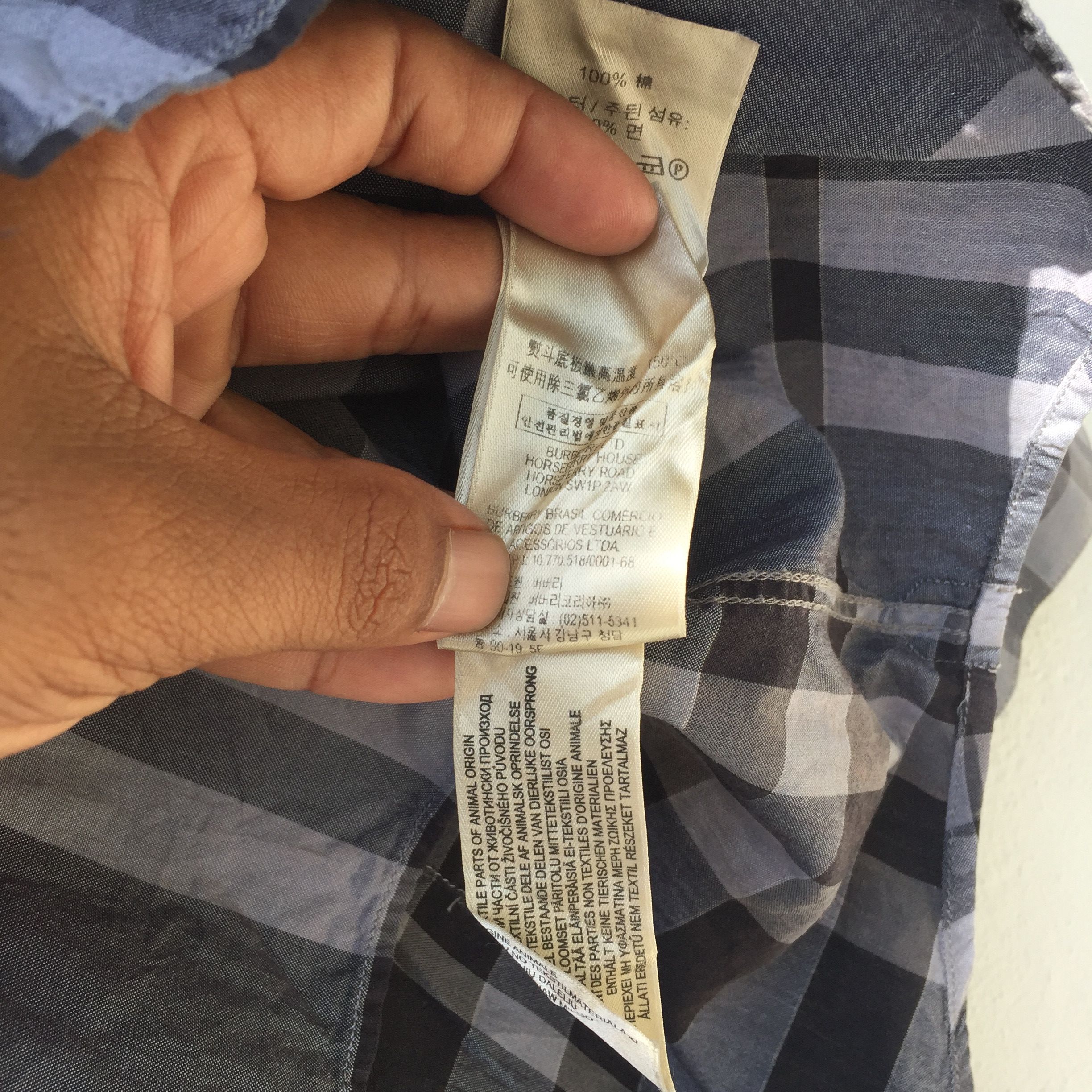 Burberry Burberry London Long Sleeve Button-up (Charcoal) Size US M / EU 48-50 / 2 - 10 Thumbnail