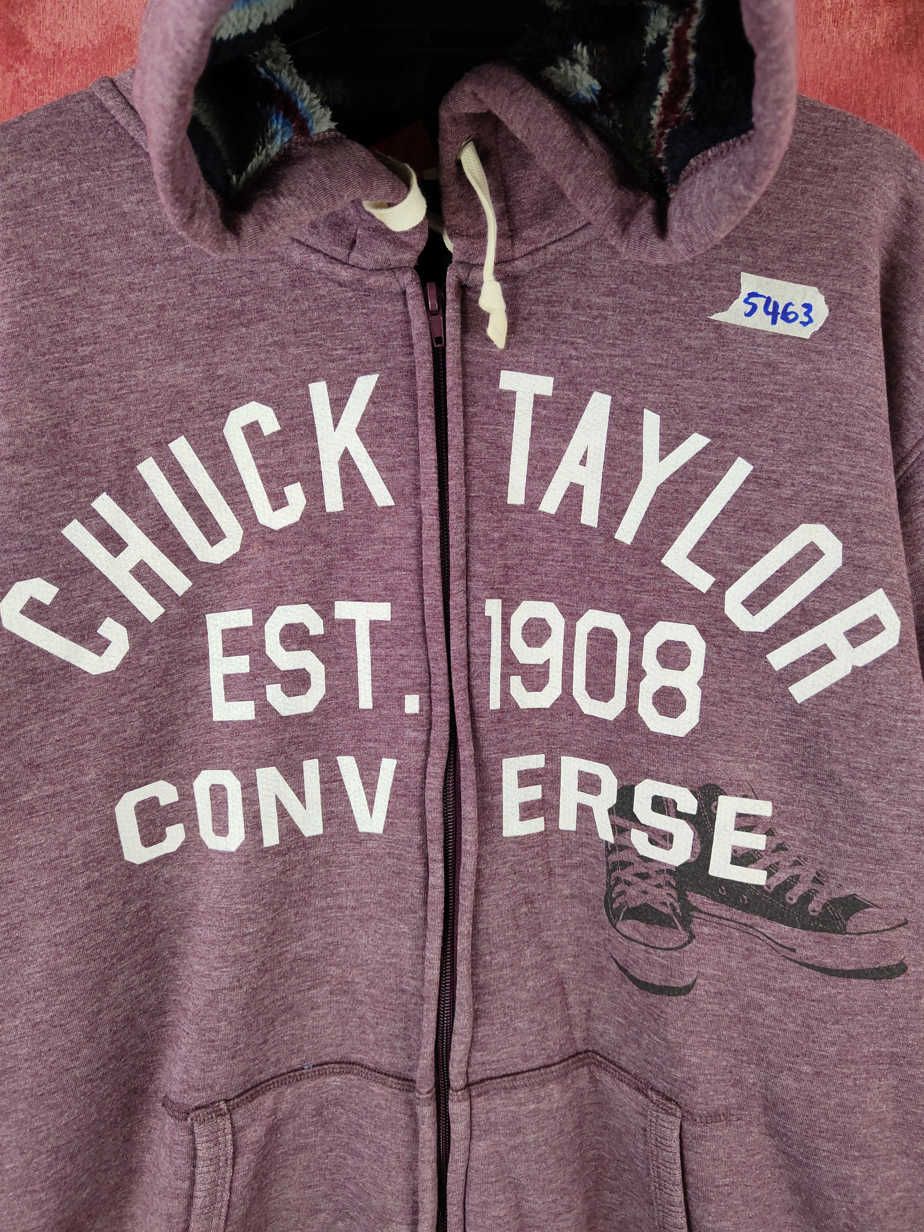Converse Converse-All Star Purple Hoodie Sweater #5463 Size US XXL / EU 58 / 5 - 3 Thumbnail