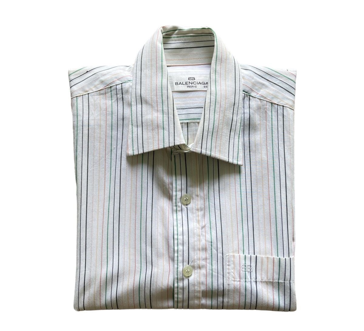 Balenciaga Vintage 90's Balenciaga Striped Shirt Size US M / EU 48-50 / 2 - 2 Thumbnail