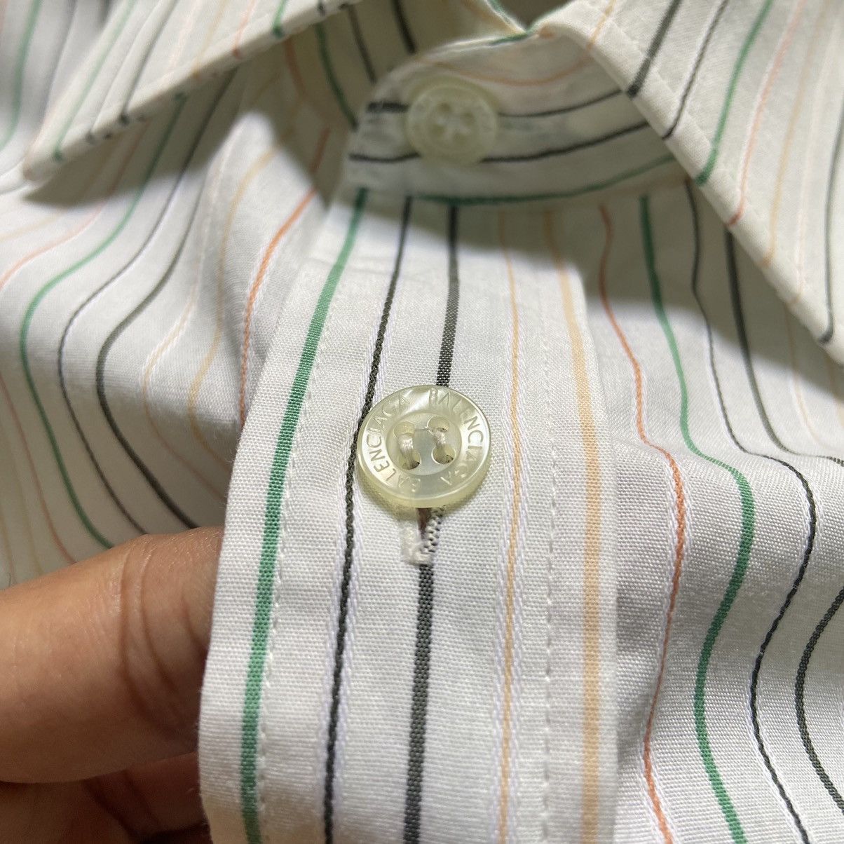 Balenciaga Vintage 90's Balenciaga Striped Shirt Size US M / EU 48-50 / 2 - 4 Thumbnail