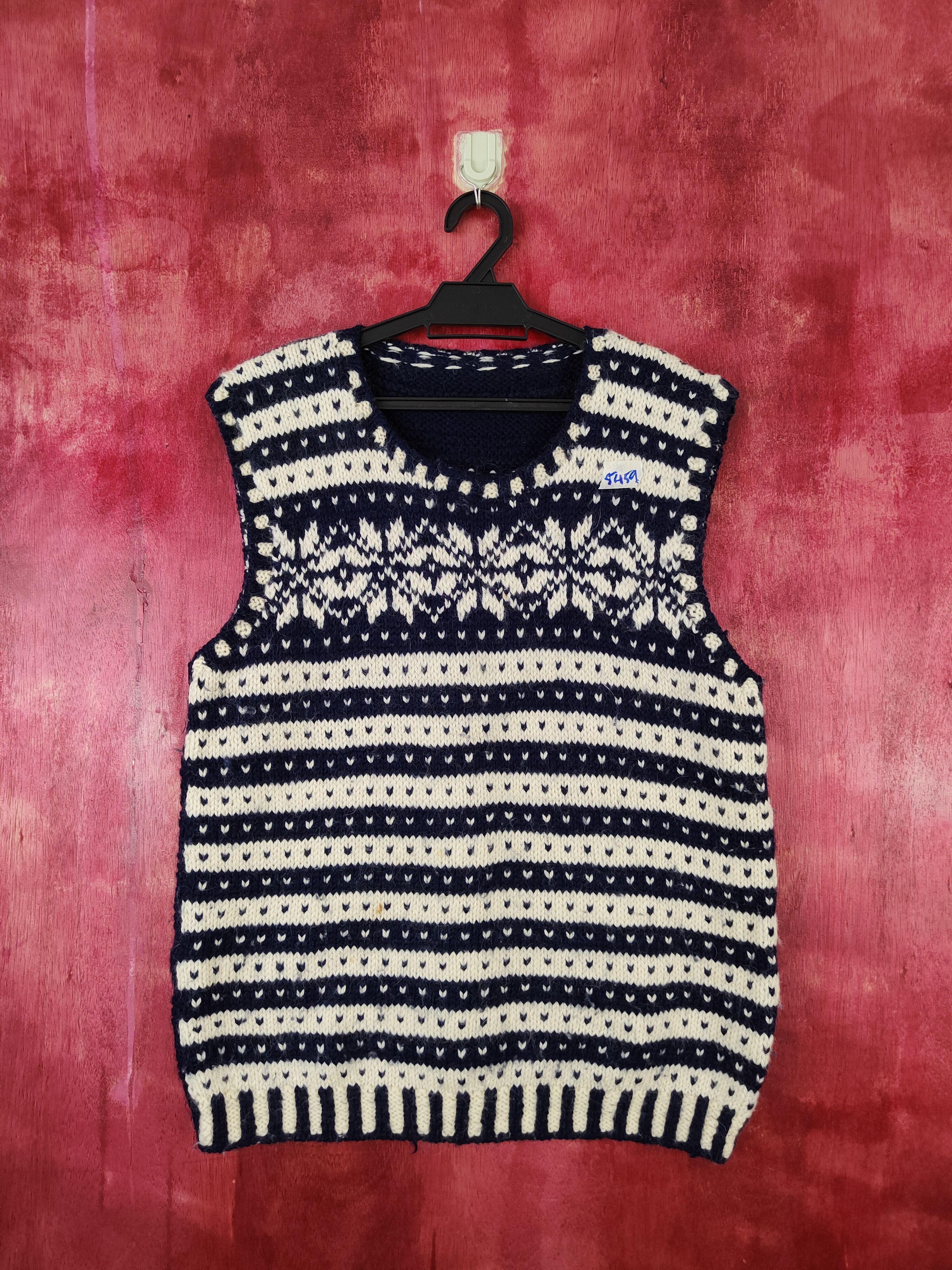 Japanese Brand × Solid and Striped Japanese Brand Dark Blue Knitwear Vests #5459 Size M / US 6-8 / IT 42-44 - 1 Thumbnail