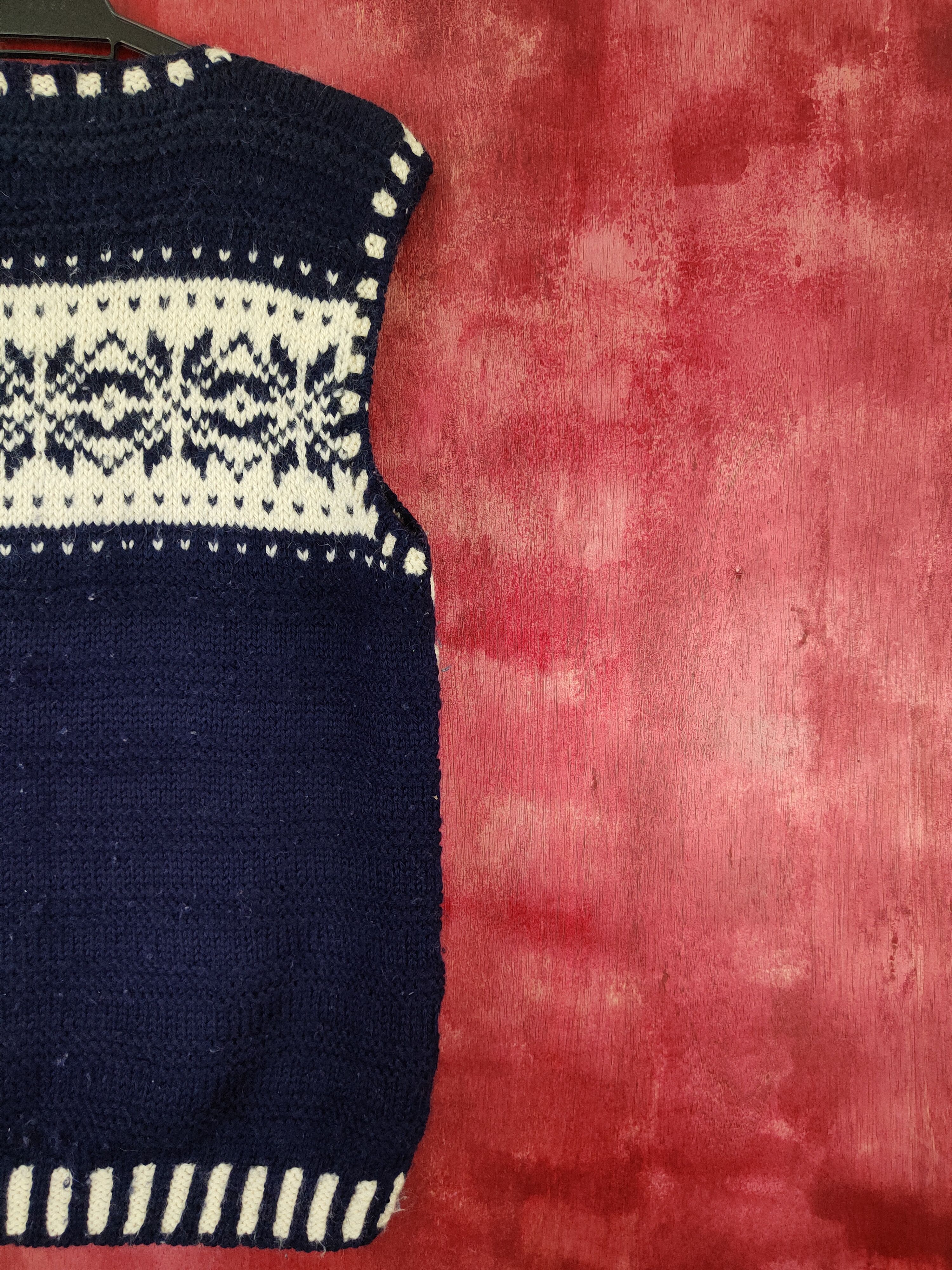 Japanese Brand × Solid and Striped Japanese Brand Dark Blue Knitwear Vests #5459 Size M / US 6-8 / IT 42-44 - 7 Thumbnail