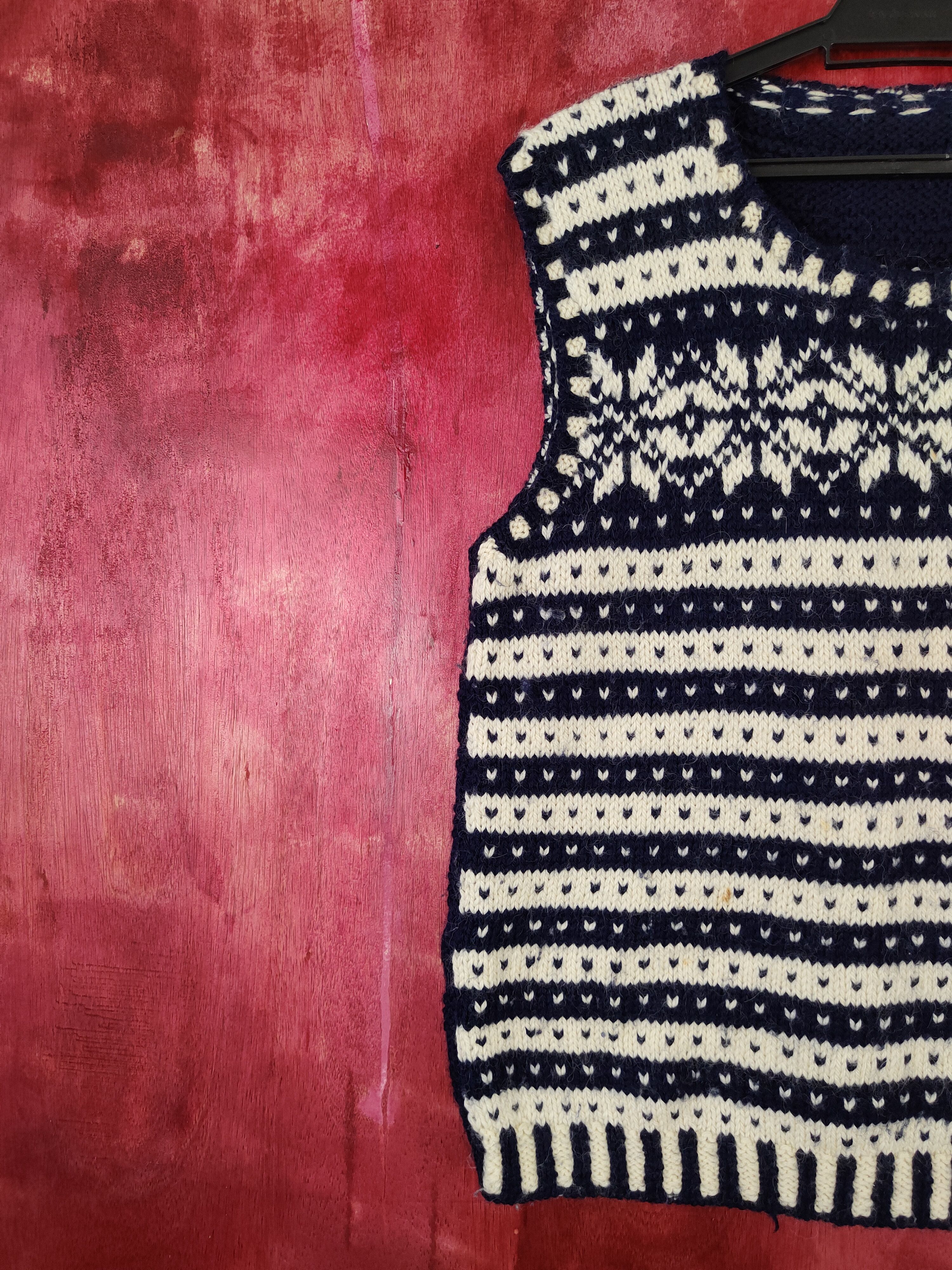 Japanese Brand × Solid and Striped Japanese Brand Dark Blue Knitwear Vests #5459 Size M / US 6-8 / IT 42-44 - 3 Thumbnail