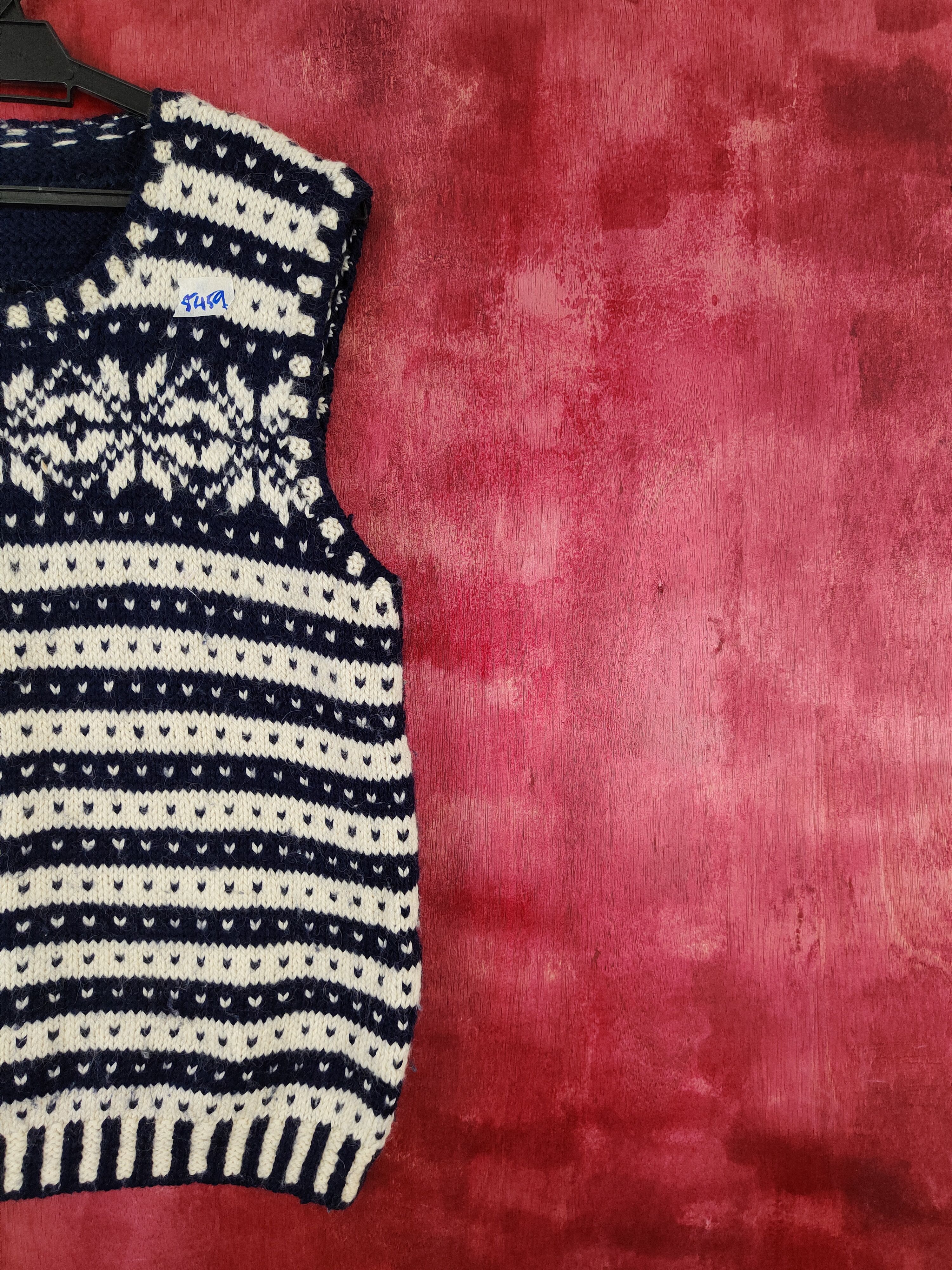 Japanese Brand × Solid and Striped Japanese Brand Dark Blue Knitwear Vests #5459 Size M / US 6-8 / IT 42-44 - 4 Thumbnail