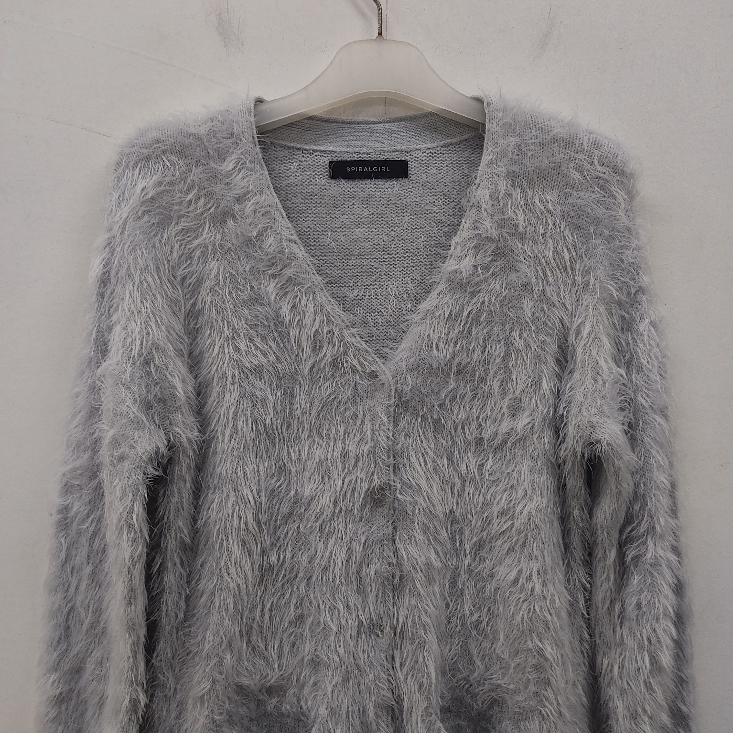 Homespun Knitwear × Japanese Brand Spiral Girl Mohair Cardigan Knitwear Size M / US 6-8 / IT 42-44 - 2 Thumbnail