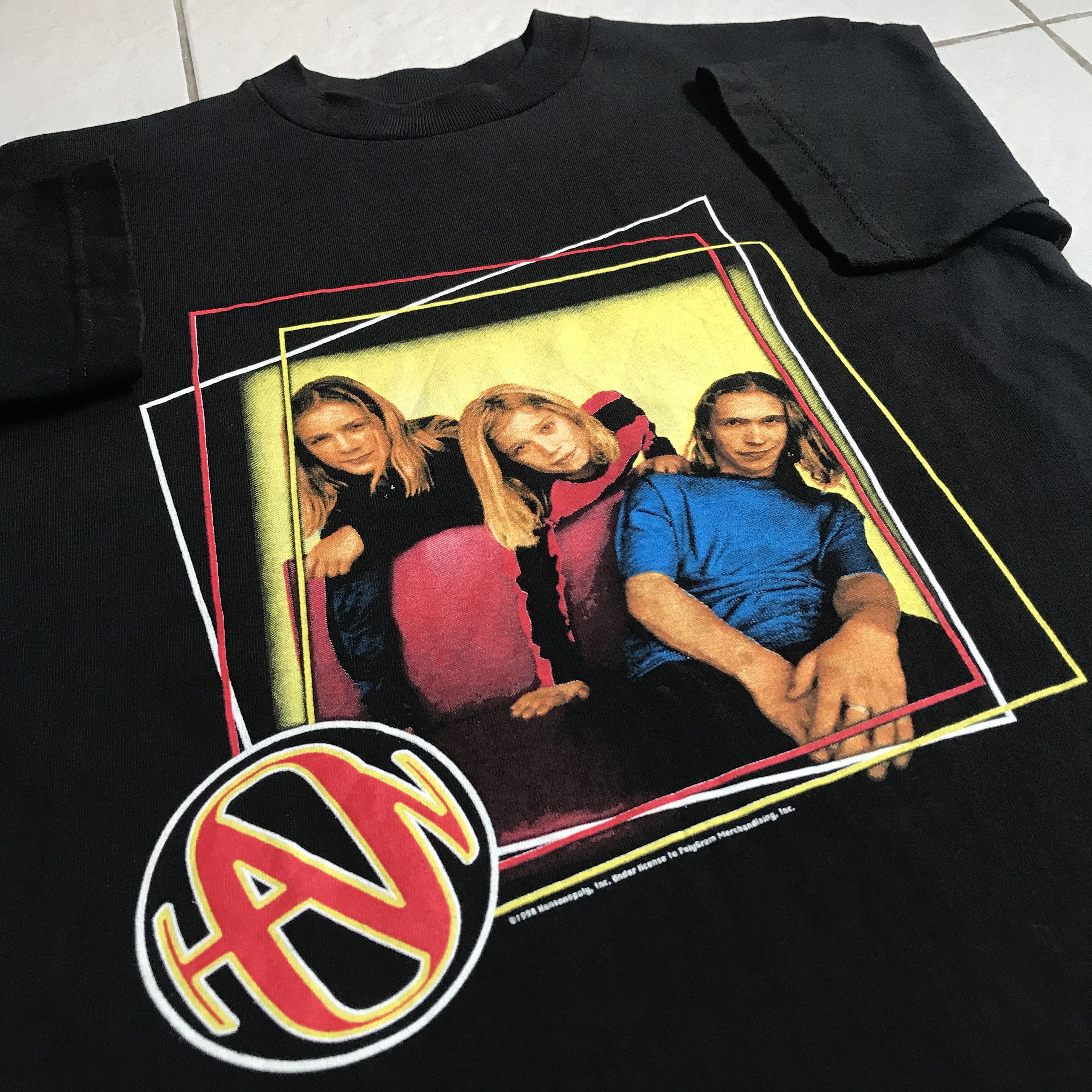 Band Tees × Vintage Vintage 90s 1998 HANSON Rock Pop Band Promo Tee Youth Size US L / EU 52-54 / 3 - 2 Thumbnail