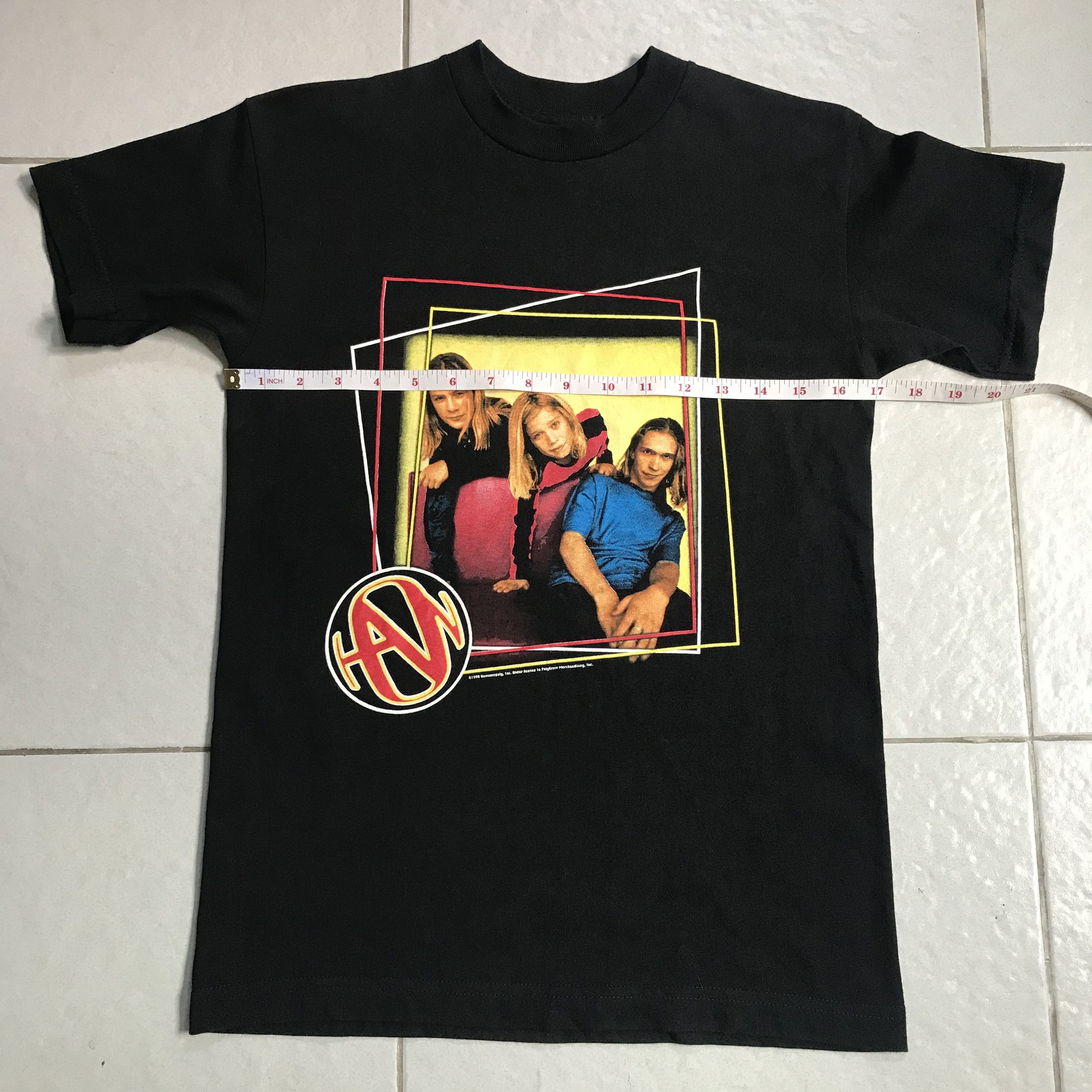 Band Tees × Vintage Vintage 90s 1998 HANSON Rock Pop Band Promo Tee Youth Size US L / EU 52-54 / 3 - 8 Thumbnail