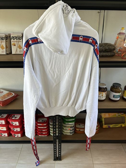 Champion Vetements x Champion SS17 In Progress White Hoodie Grailed