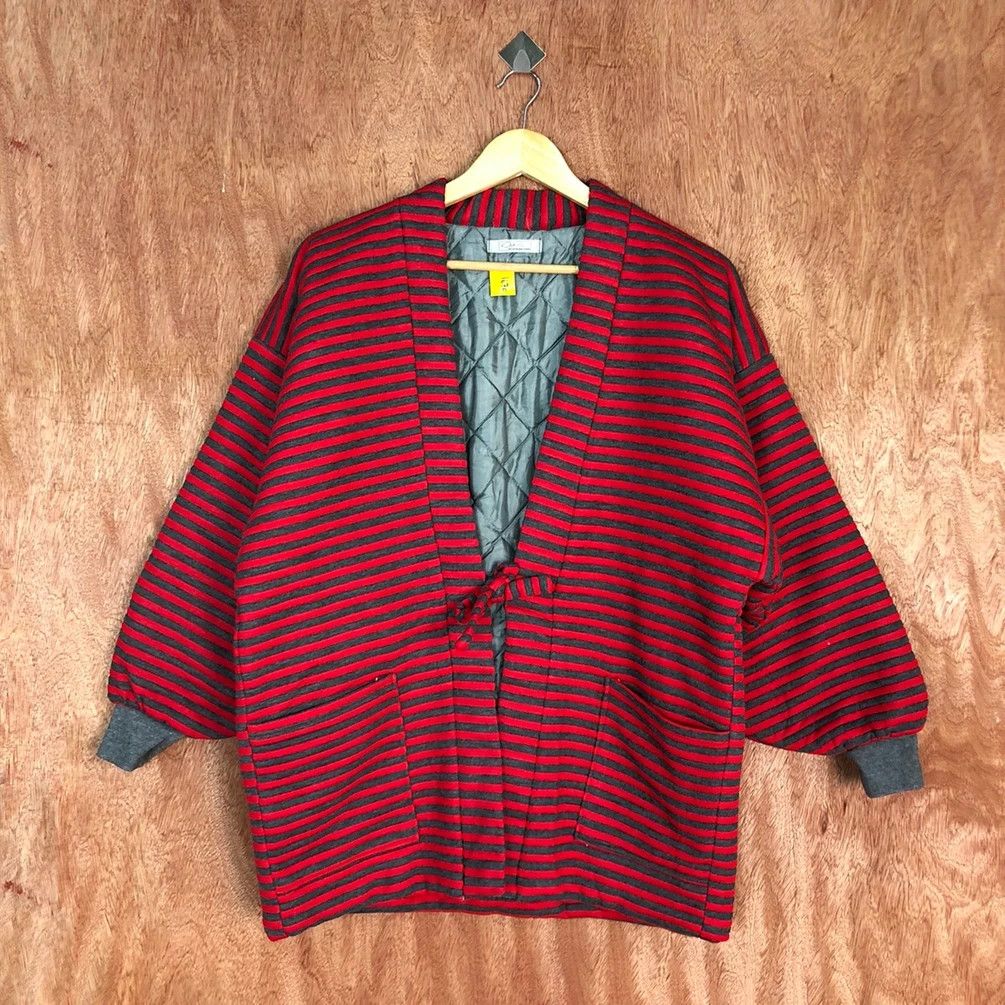 OVER THE STRiPES DL Dop Stripe Red cardigan sweater japan like cobain #1675 Size US S / EU 44-46 / 1 - 14 Thumbnail