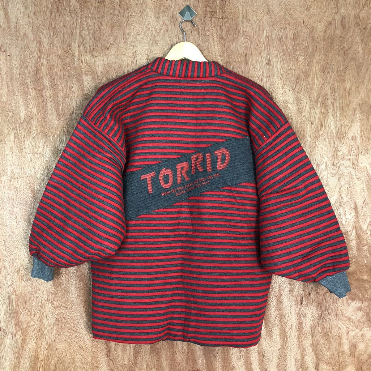 OVER THE STRiPES DL Dop Stripe Red cardigan sweater japan like cobain #1675 Size US S / EU 44-46 / 1 - 3 Thumbnail
