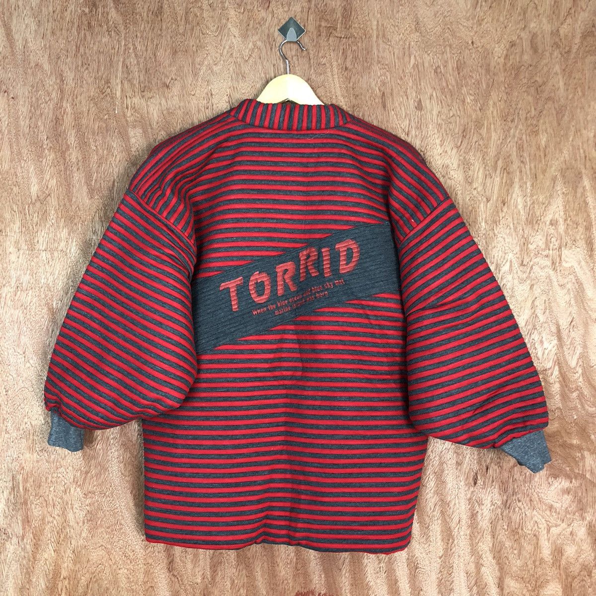 OVER THE STRiPES DL Dop Stripe Red cardigan sweater japan like cobain #1675 Size US S / EU 44-46 / 1 - 1 Thumbnail
