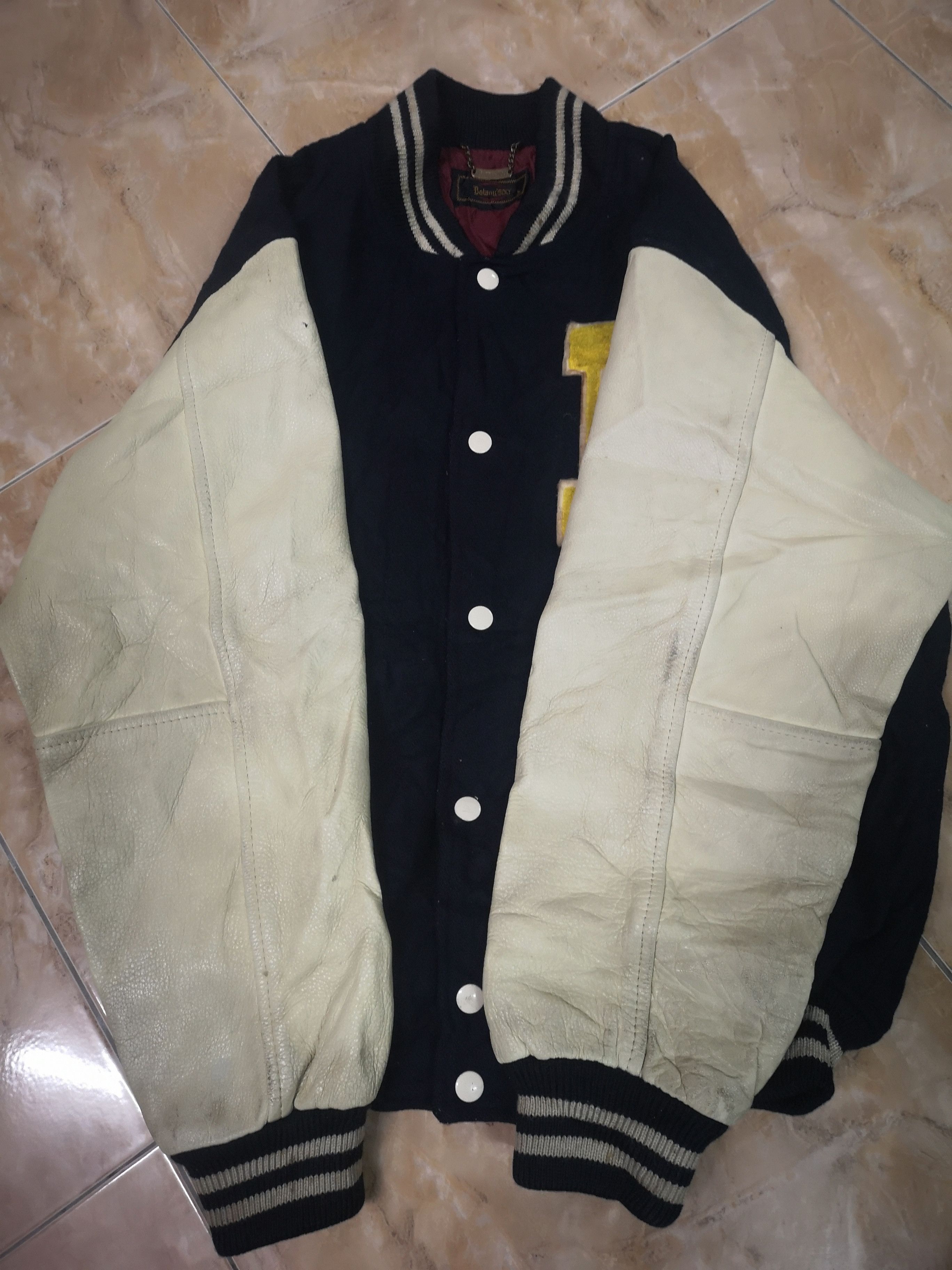 Vintage Vintage Botani Varsity wool/sleeve Leather Size US L / EU 52-54 / 3 - 7 Thumbnail