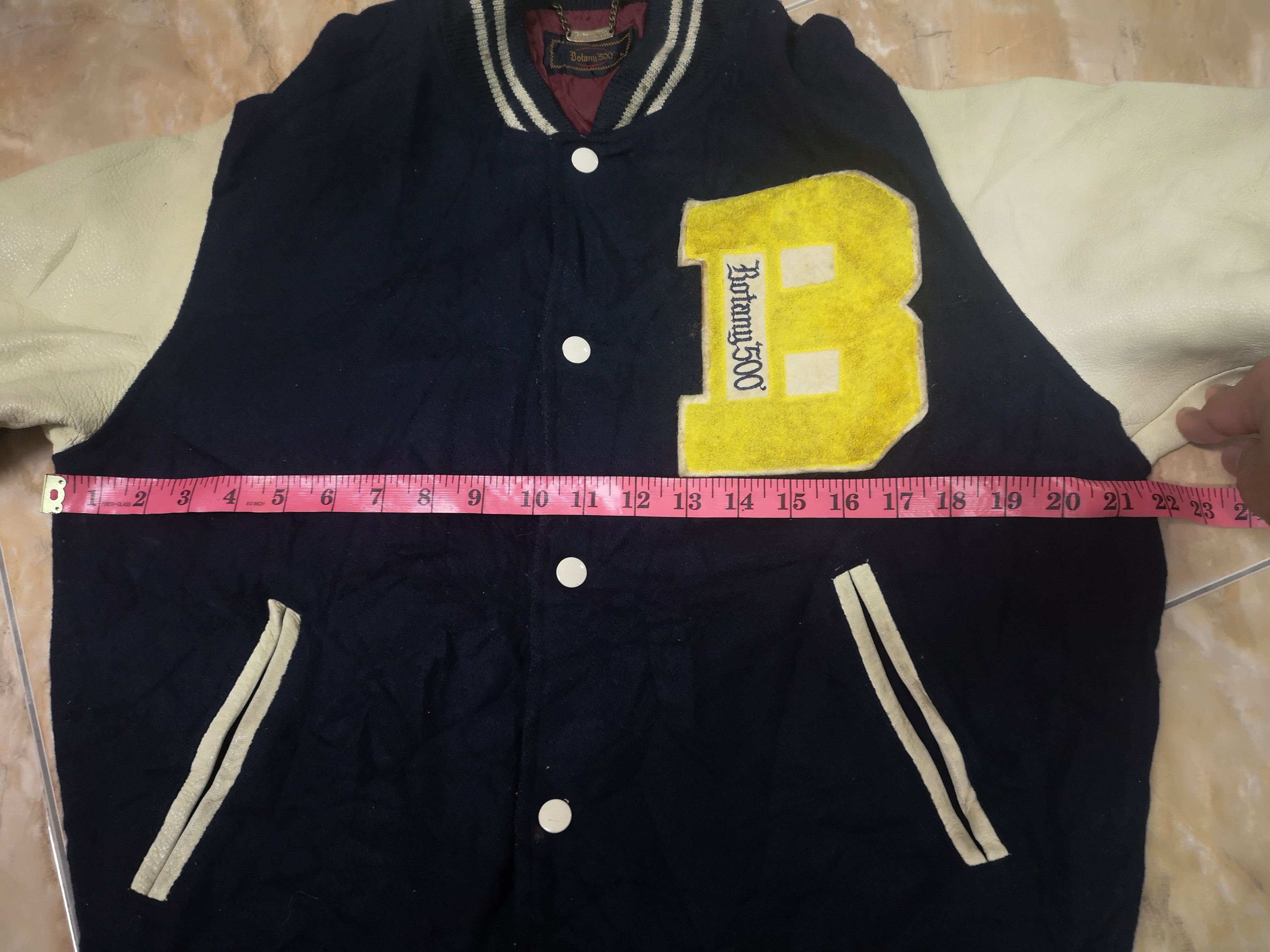 Vintage Vintage Botani Varsity wool/sleeve Leather Size US L / EU 52-54 / 3 - 19 Thumbnail