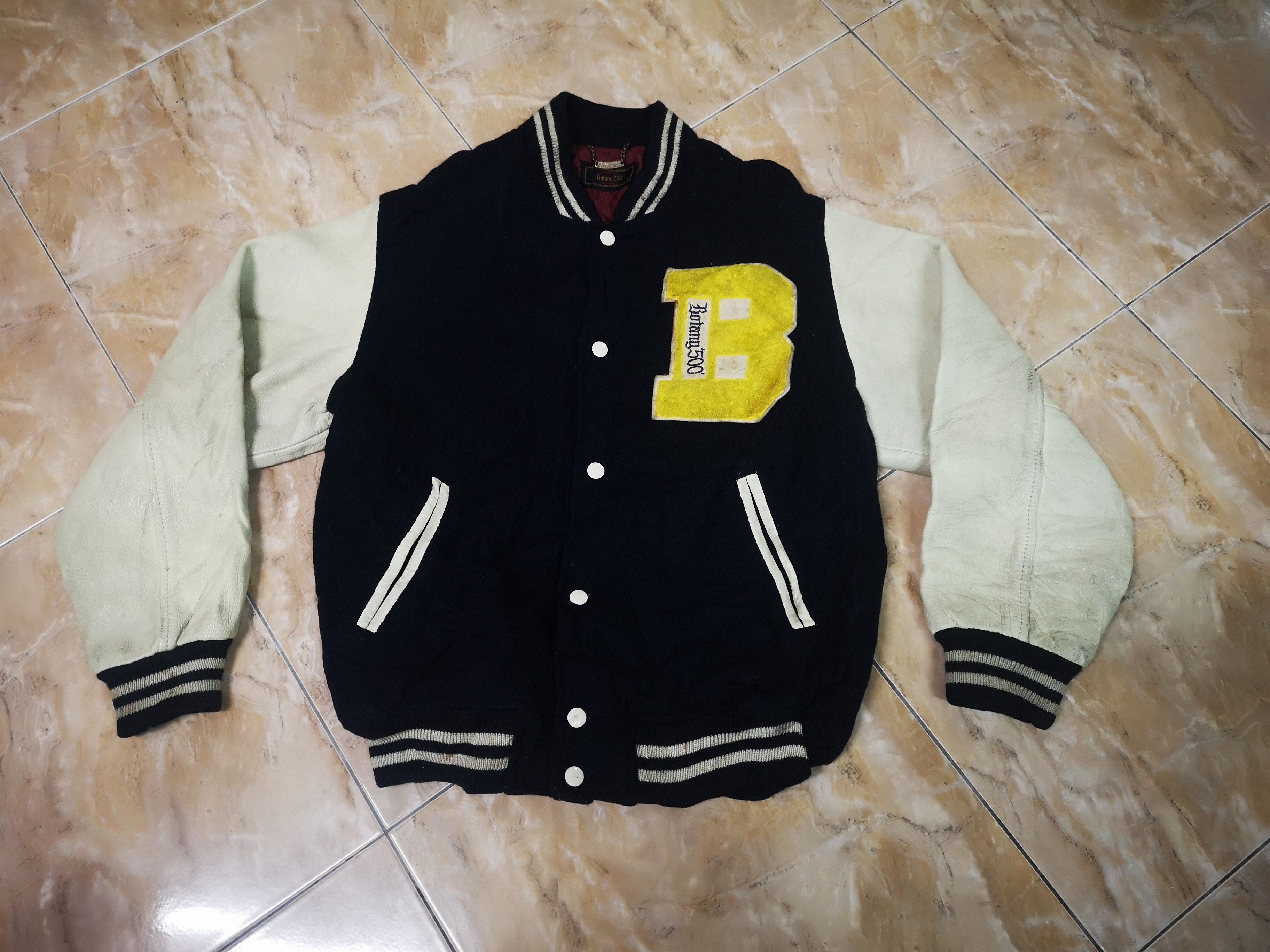 Vintage Vintage Botani Varsity wool/sleeve Leather Size US L / EU 52-54 / 3 - 5 Thumbnail