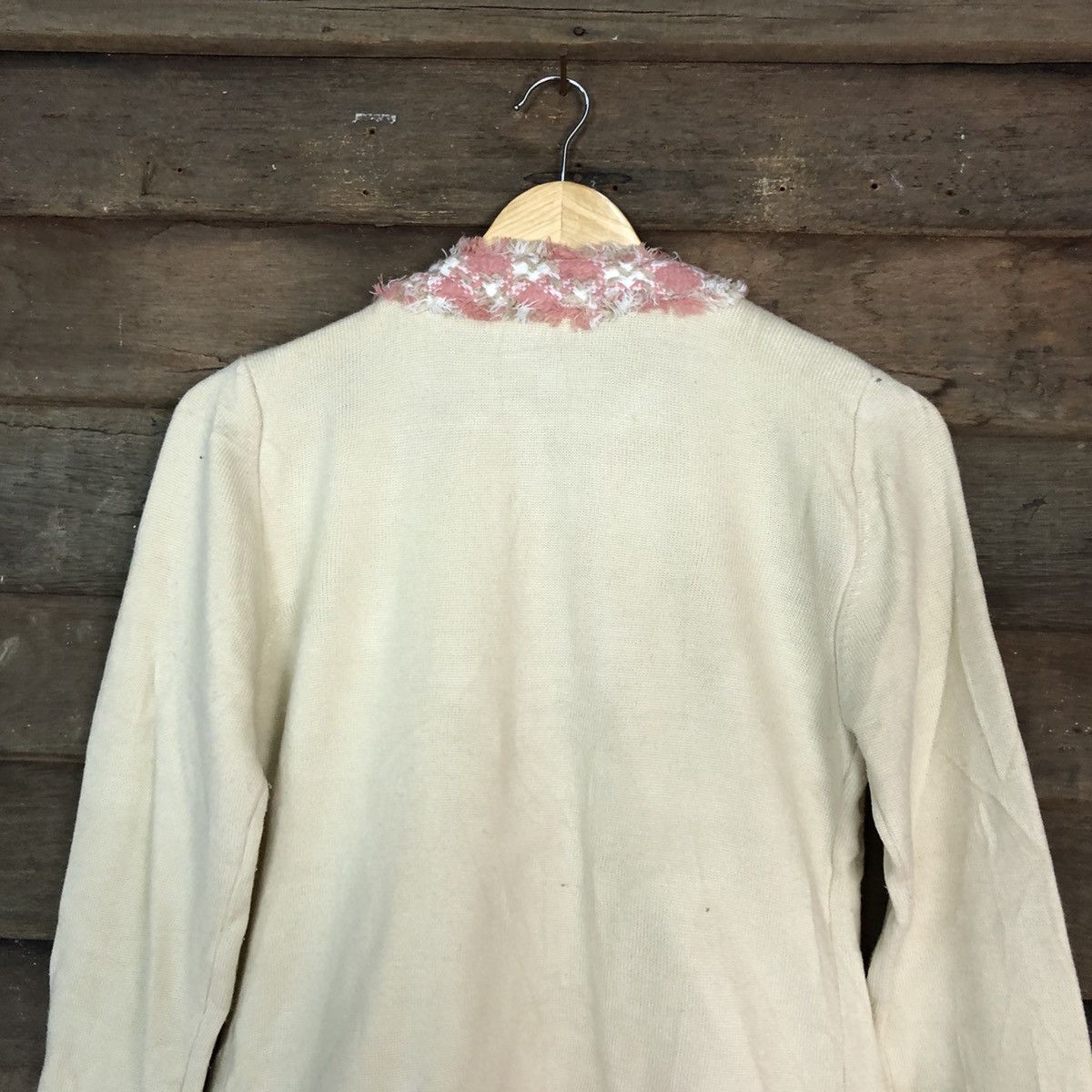 Homespun Knitwear DLL Givors Vream Shaggy Knitwear cardigan japan #c682 Size S / US 4 / IT 40 - 11 Thumbnail