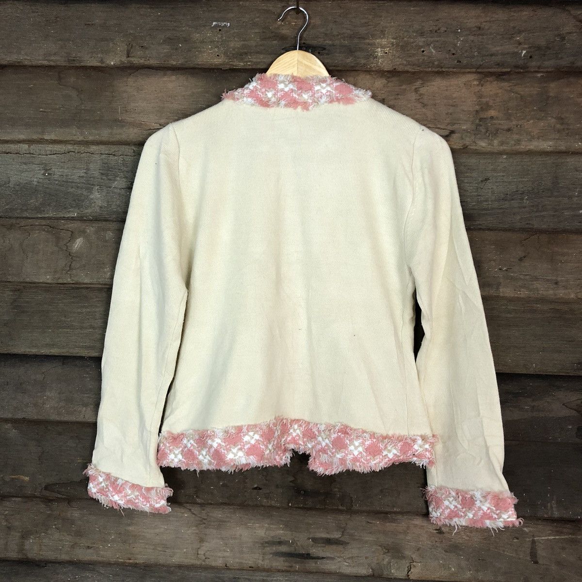 Homespun Knitwear DLL Givors Vream Shaggy Knitwear cardigan japan #c682 Size S / US 4 / IT 40 - 10 Thumbnail
