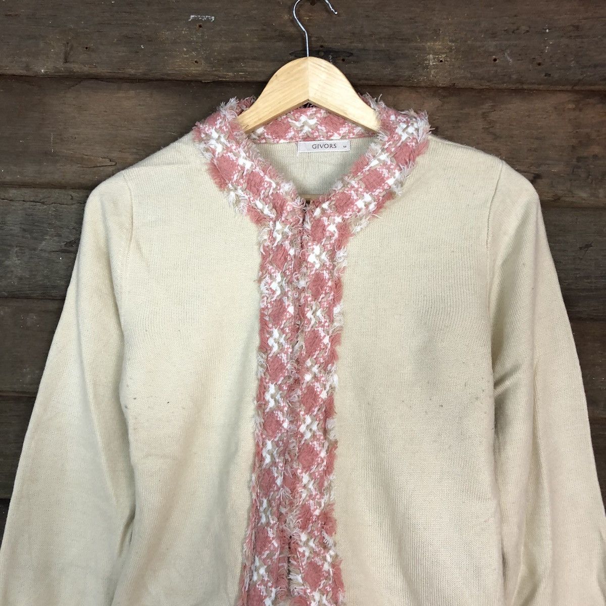 Homespun Knitwear DLL Givors Vream Shaggy Knitwear cardigan japan #c682 Size S / US 4 / IT 40 - 8 Thumbnail
