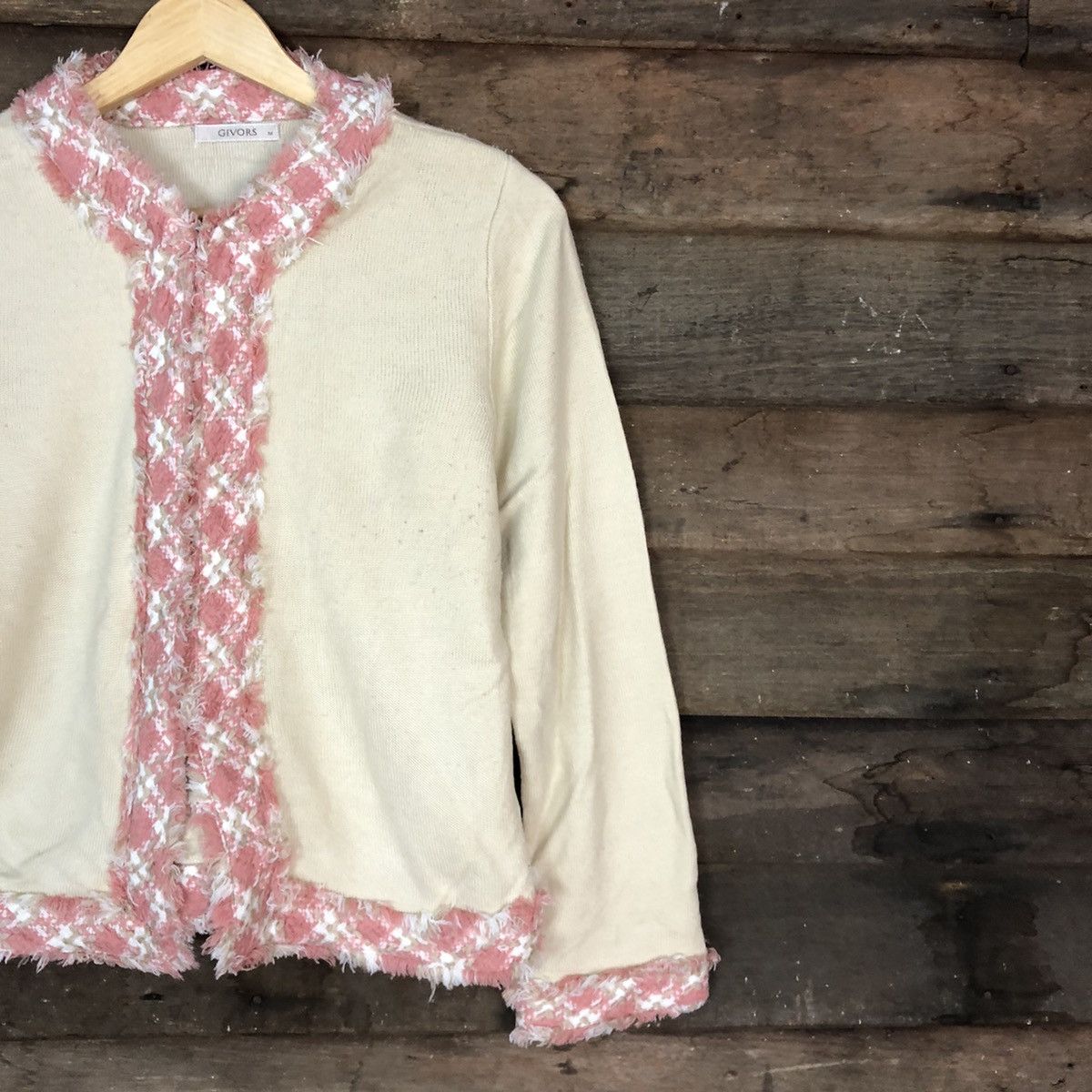 Homespun Knitwear DLL Givors Vream Shaggy Knitwear cardigan japan #c682 Size S / US 4 / IT 40 - 5 Thumbnail
