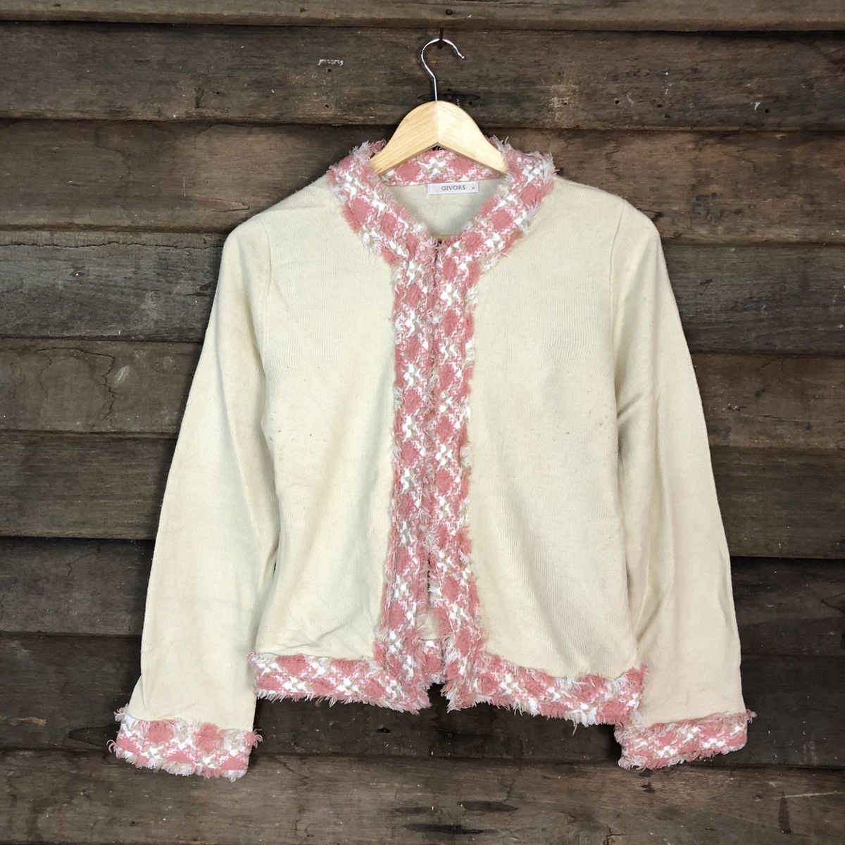 Homespun Knitwear DLL Givors Vream Shaggy Knitwear cardigan japan #c682 Size S / US 4 / IT 40 - 1 Thumbnail