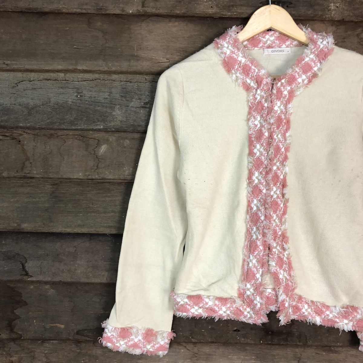 Homespun Knitwear DLL Givors Vream Shaggy Knitwear cardigan japan #c682 Size S / US 4 / IT 40 - 7 Thumbnail