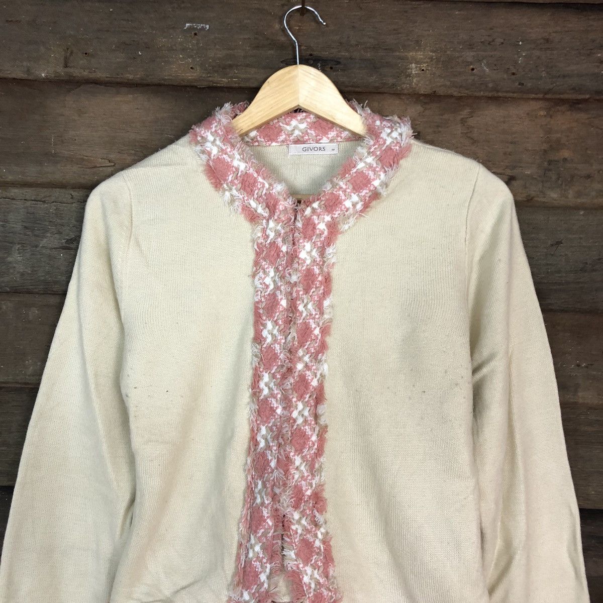 Homespun Knitwear DLL Givors Vream Shaggy Knitwear cardigan japan #c682 Size S / US 4 / IT 40 - 2 Thumbnail