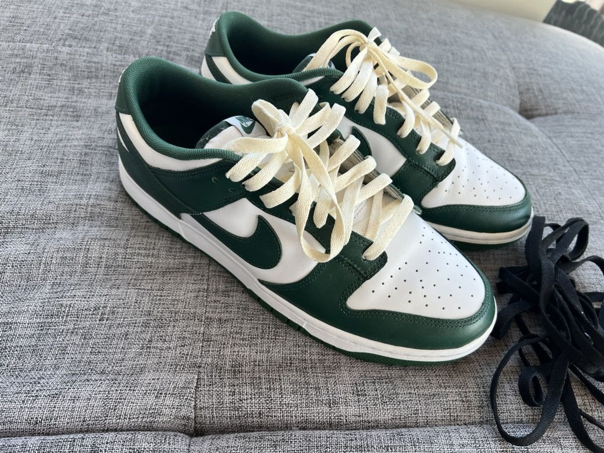 image of Nike Dunk Low Michigan State Size 10.5 Shoes in Green, Men's