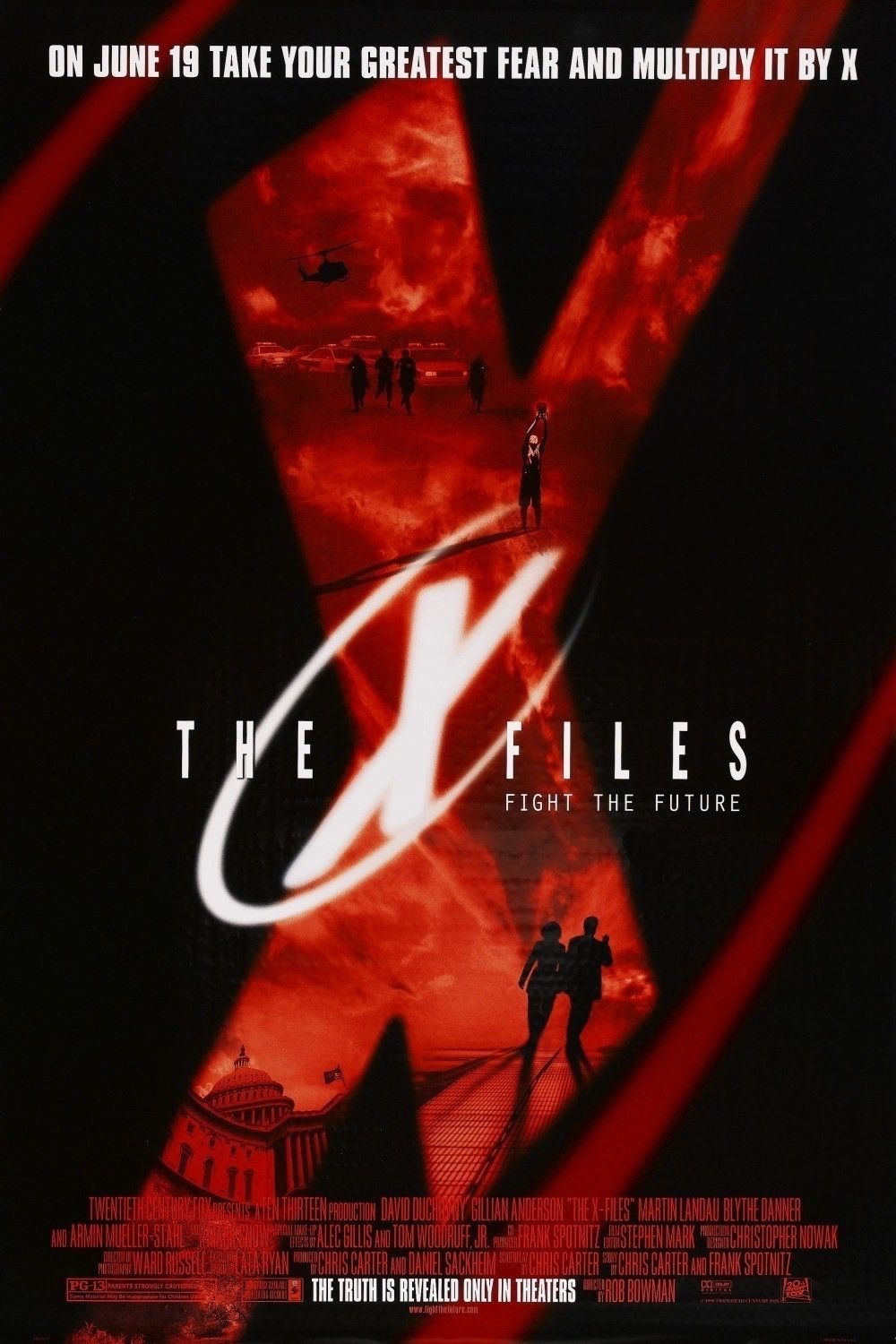 Vintage vintage 90s movie x-files fight the future 1998 promo tee Size US M / EU 48-50 / 2 - 2 Thumbnail
