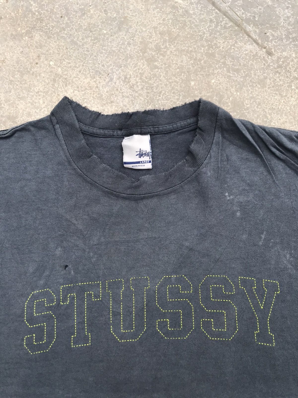 Stussy VINTAGE DISTRESSED 90’S STUSSY STITCHING PRINTED DESIGN Size US L / EU 52-54 / 3 - 3 Thumbnail