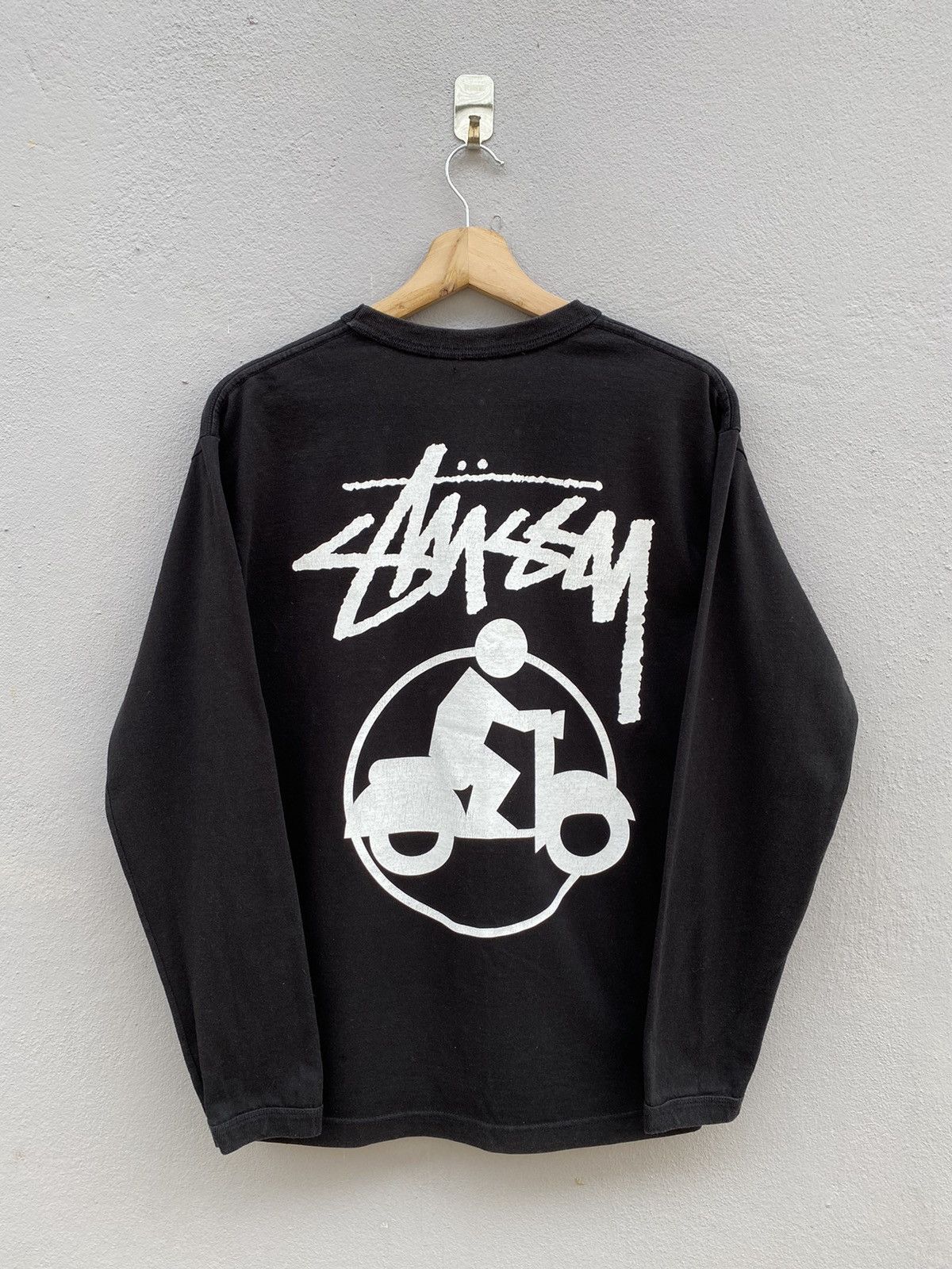 Stussy × Vintage vintage 2000s stussy x vespa scooter streetwear ls tee Size US M / EU 48-50 / 2 - 1 Thumbnail
