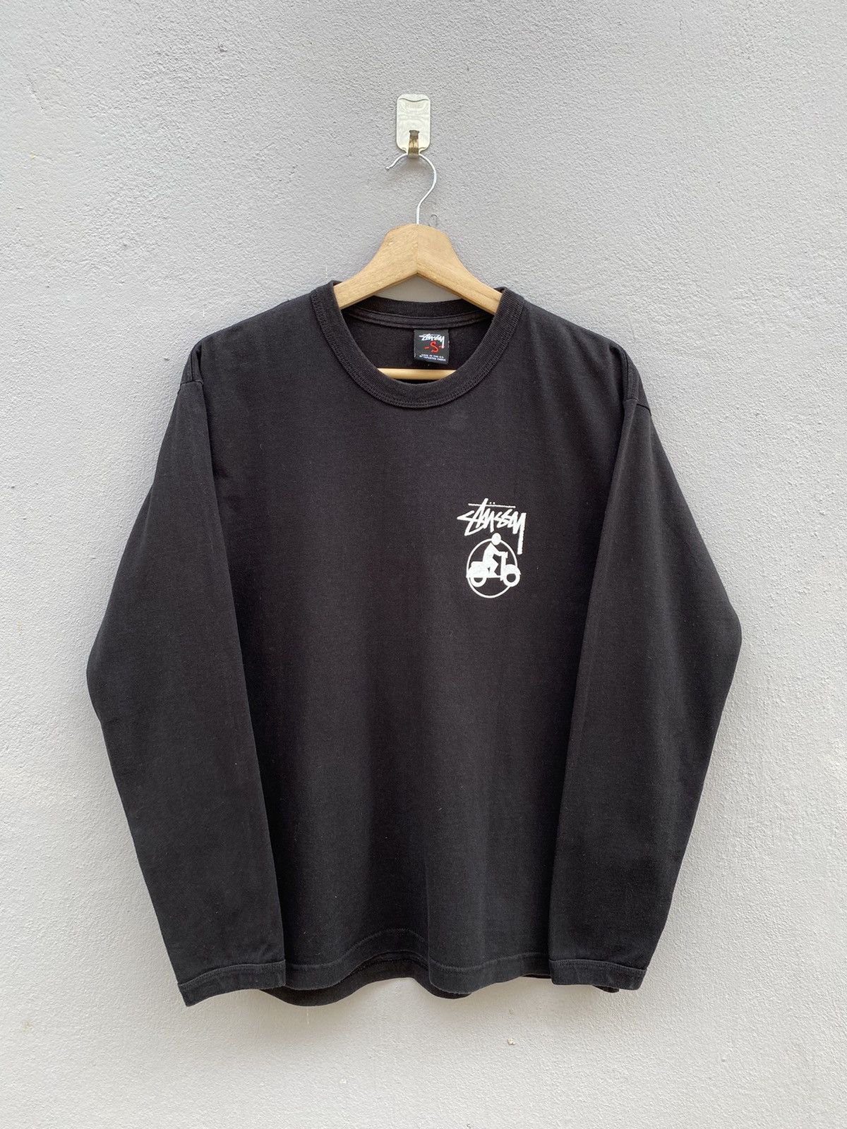 Stussy × Vintage vintage 2000s stussy x vespa scooter streetwear ls tee Size US M / EU 48-50 / 2 - 4 Thumbnail