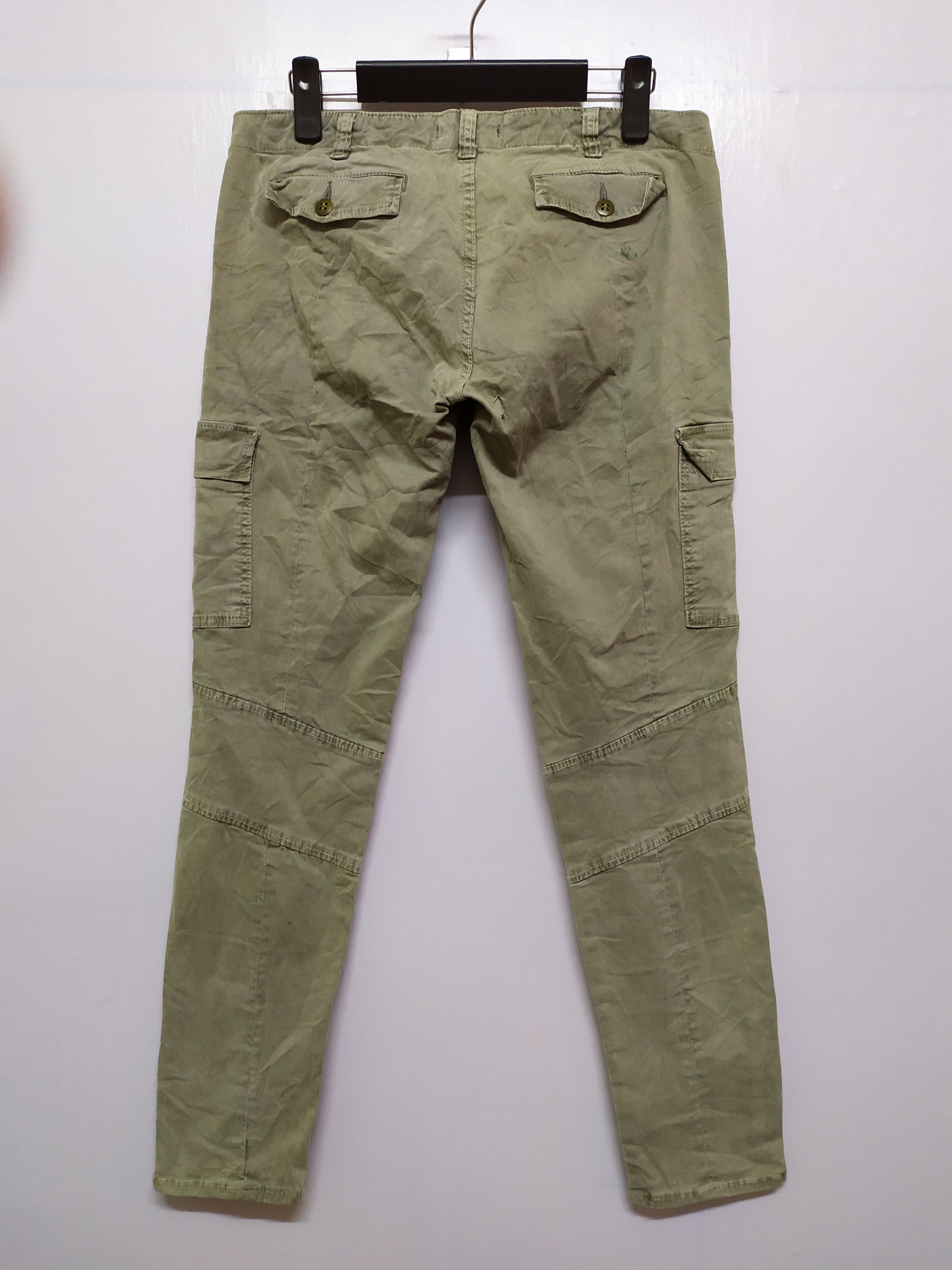 Japanese Brand × Vintage PURE RECYCLED CARGO PANTS/ FADED DISTRESSED SKINNY STYLE Size US 29 - 9 Thumbnail
