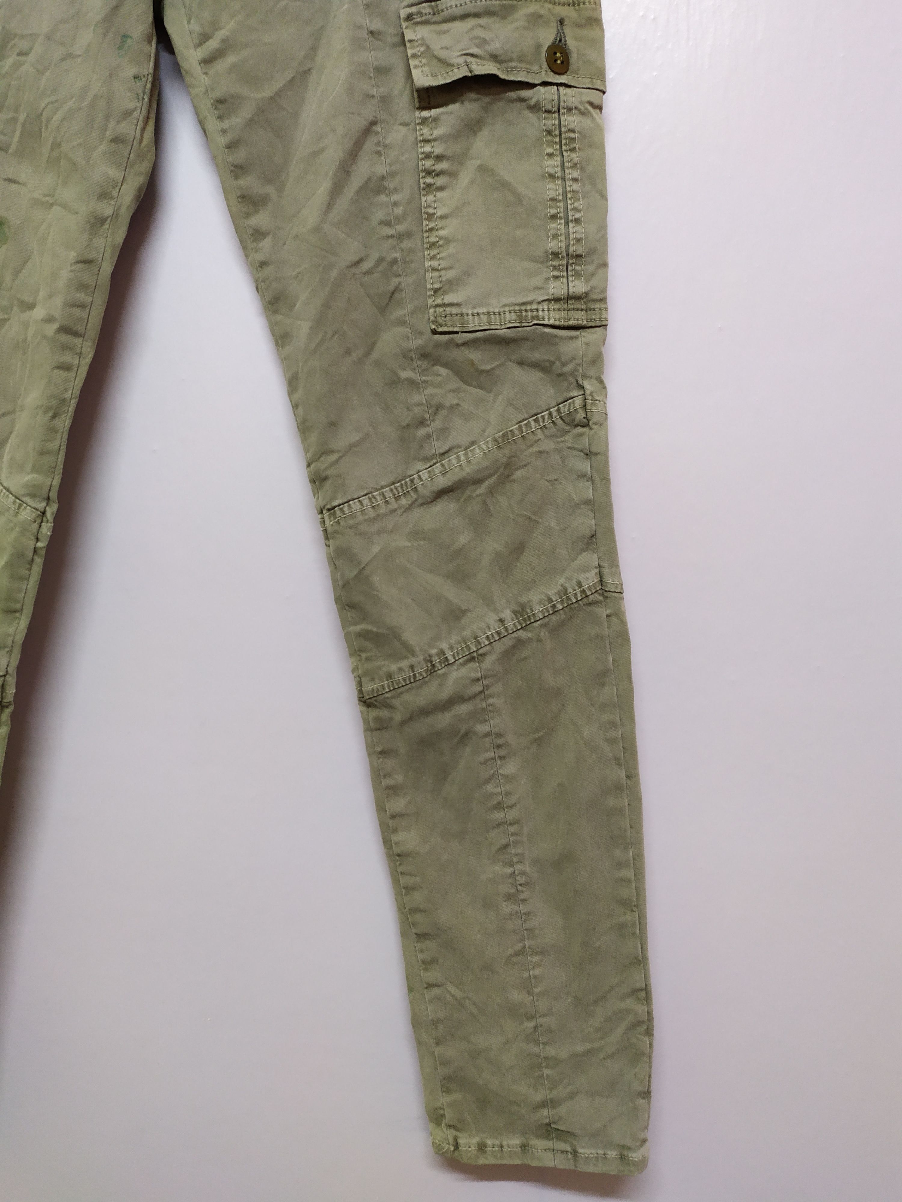 Japanese Brand × Vintage PURE RECYCLED CARGO PANTS/ FADED DISTRESSED SKINNY STYLE Size US 29 - 7 Thumbnail