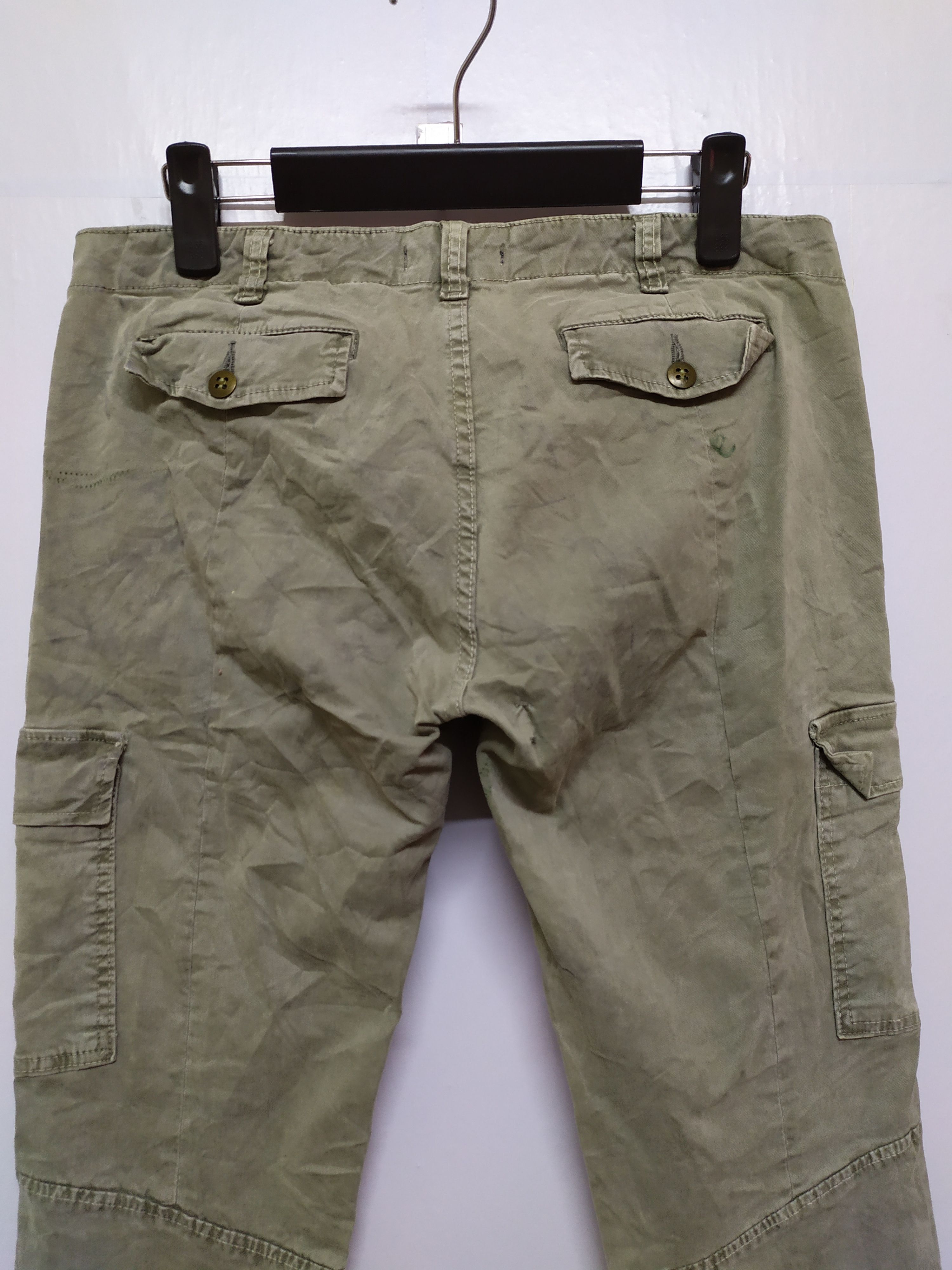 Japanese Brand × Vintage PURE RECYCLED CARGO PANTS/ FADED DISTRESSED SKINNY STYLE Size US 29 - 10 Thumbnail