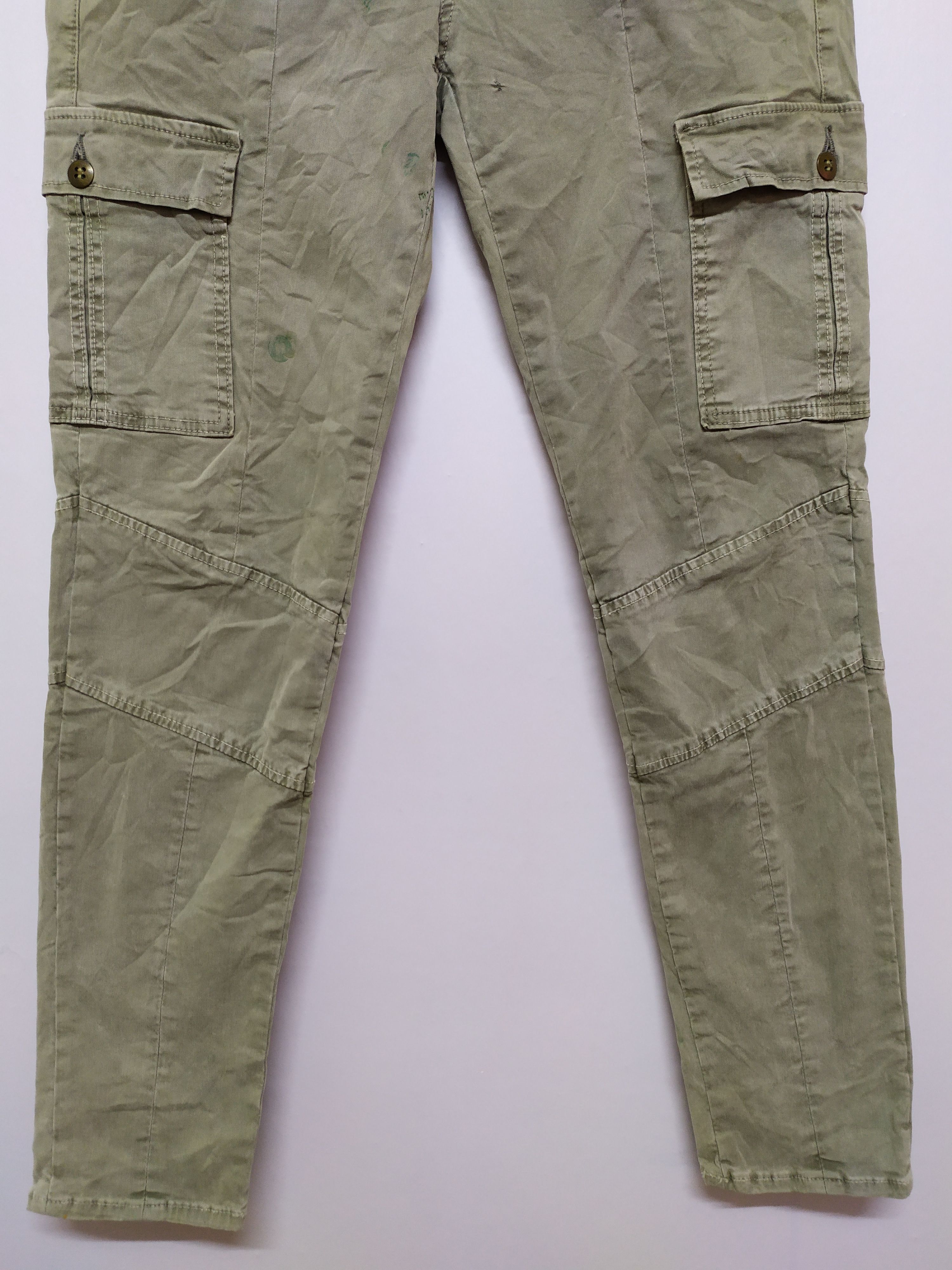 Japanese Brand × Vintage PURE RECYCLED CARGO PANTS/ FADED DISTRESSED SKINNY STYLE Size US 29 - 3 Thumbnail