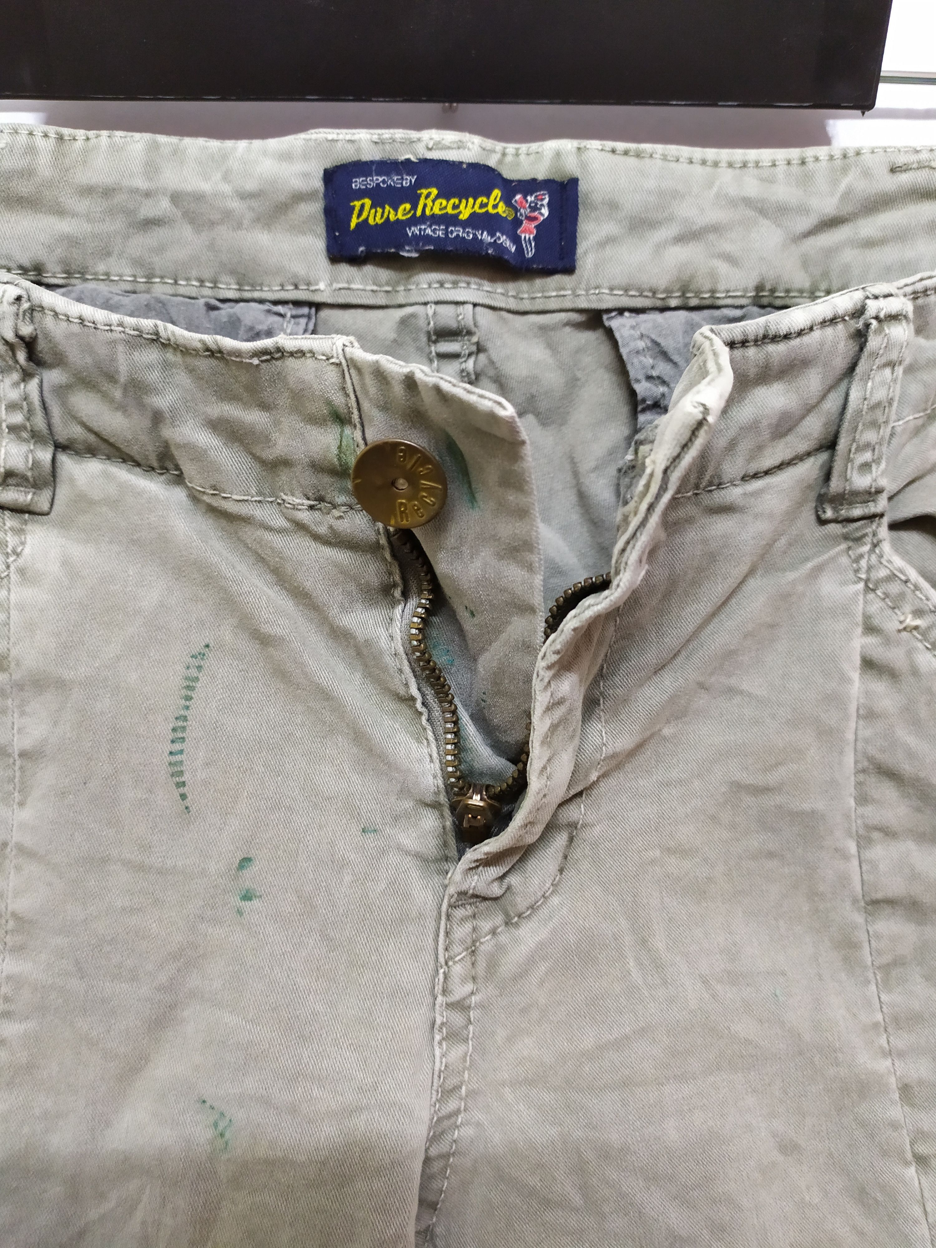 Japanese Brand × Vintage PURE RECYCLED CARGO PANTS/ FADED DISTRESSED SKINNY STYLE Size US 29 - 8 Thumbnail