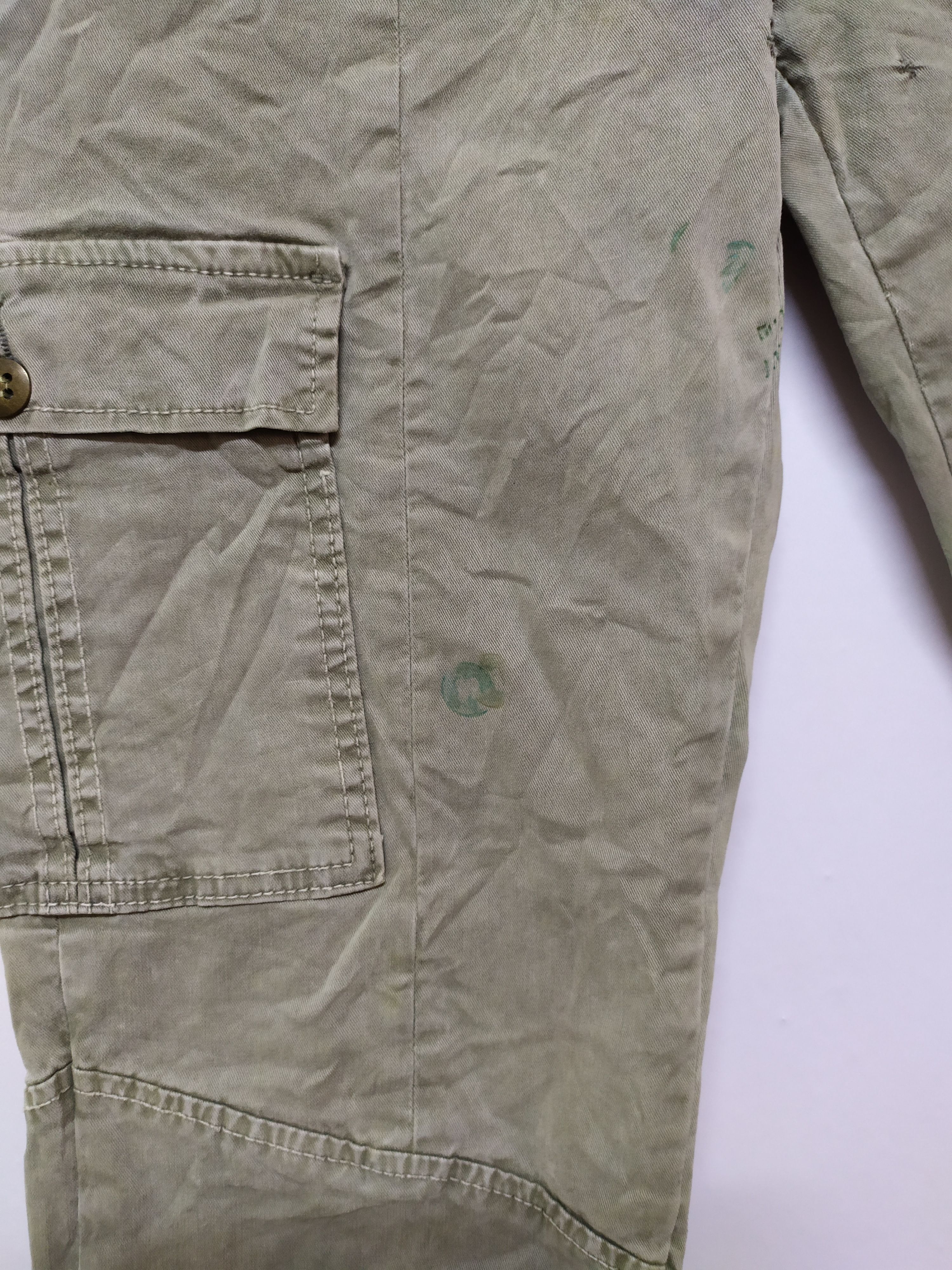 Japanese Brand × Vintage PURE RECYCLED CARGO PANTS/ FADED DISTRESSED SKINNY STYLE Size US 29 - 12 Thumbnail