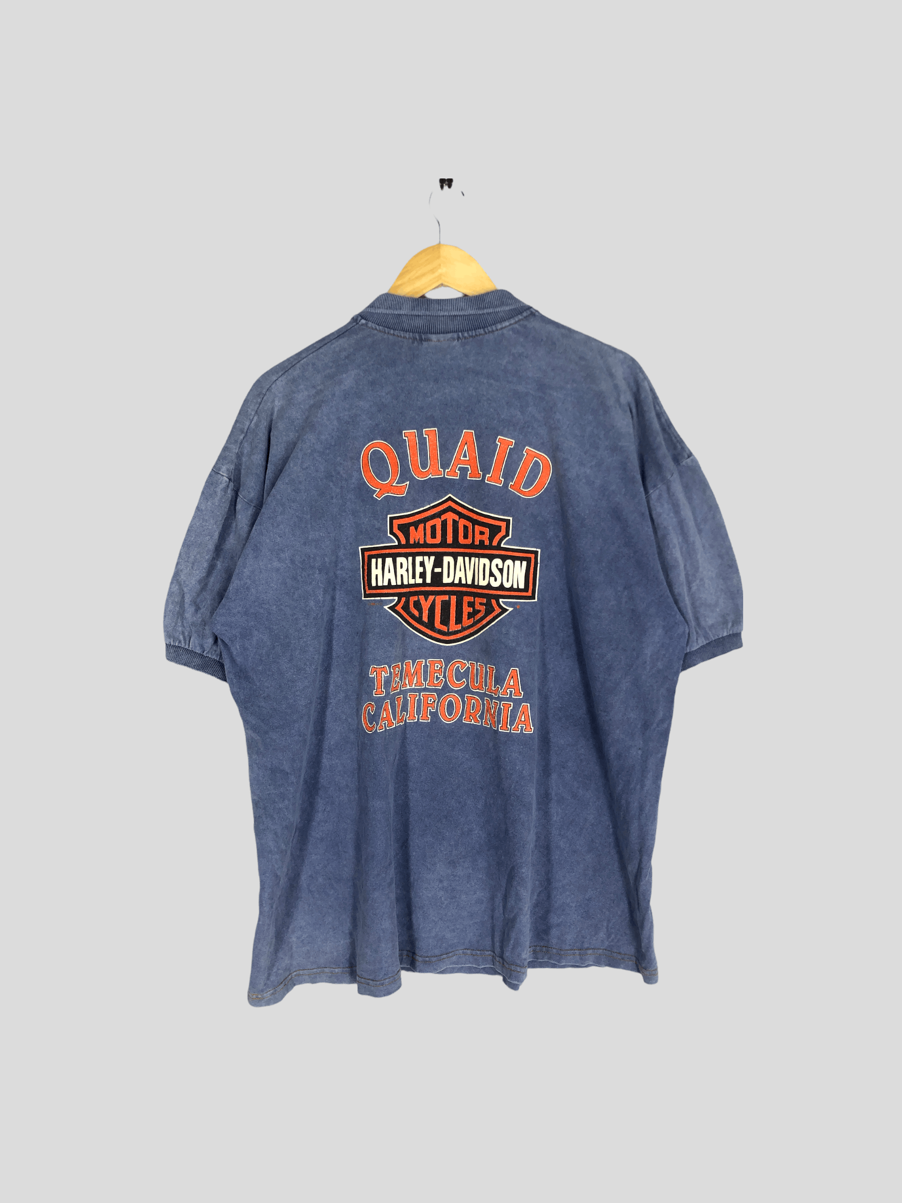 90s Distressed Harley Davidson Polo Tee