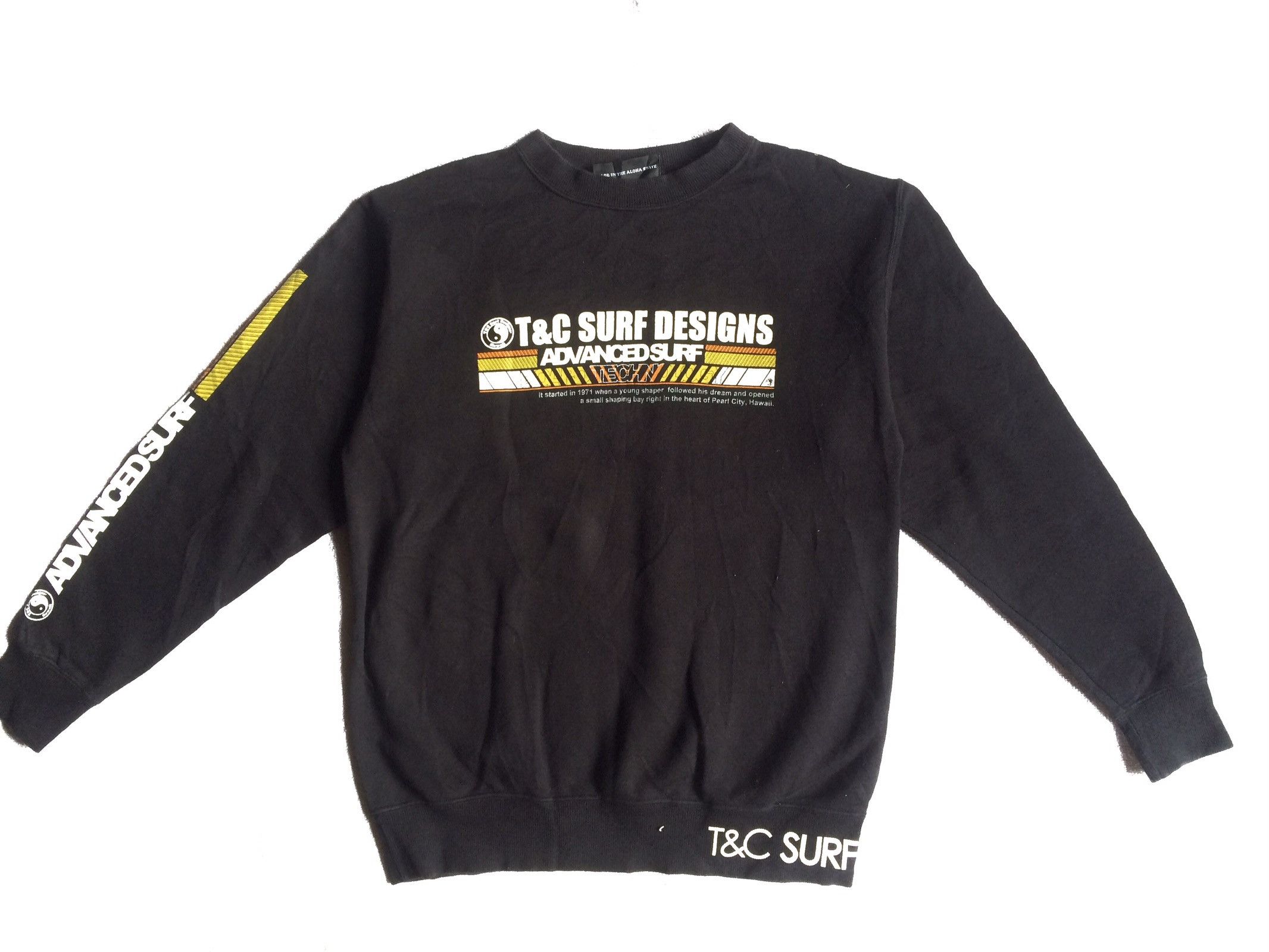 Designer Rare Vintage T and C Surf Spellout Pullover Sweatshirt (2) Size US M / EU 48-50 / 2 - 2 Thumbnail
