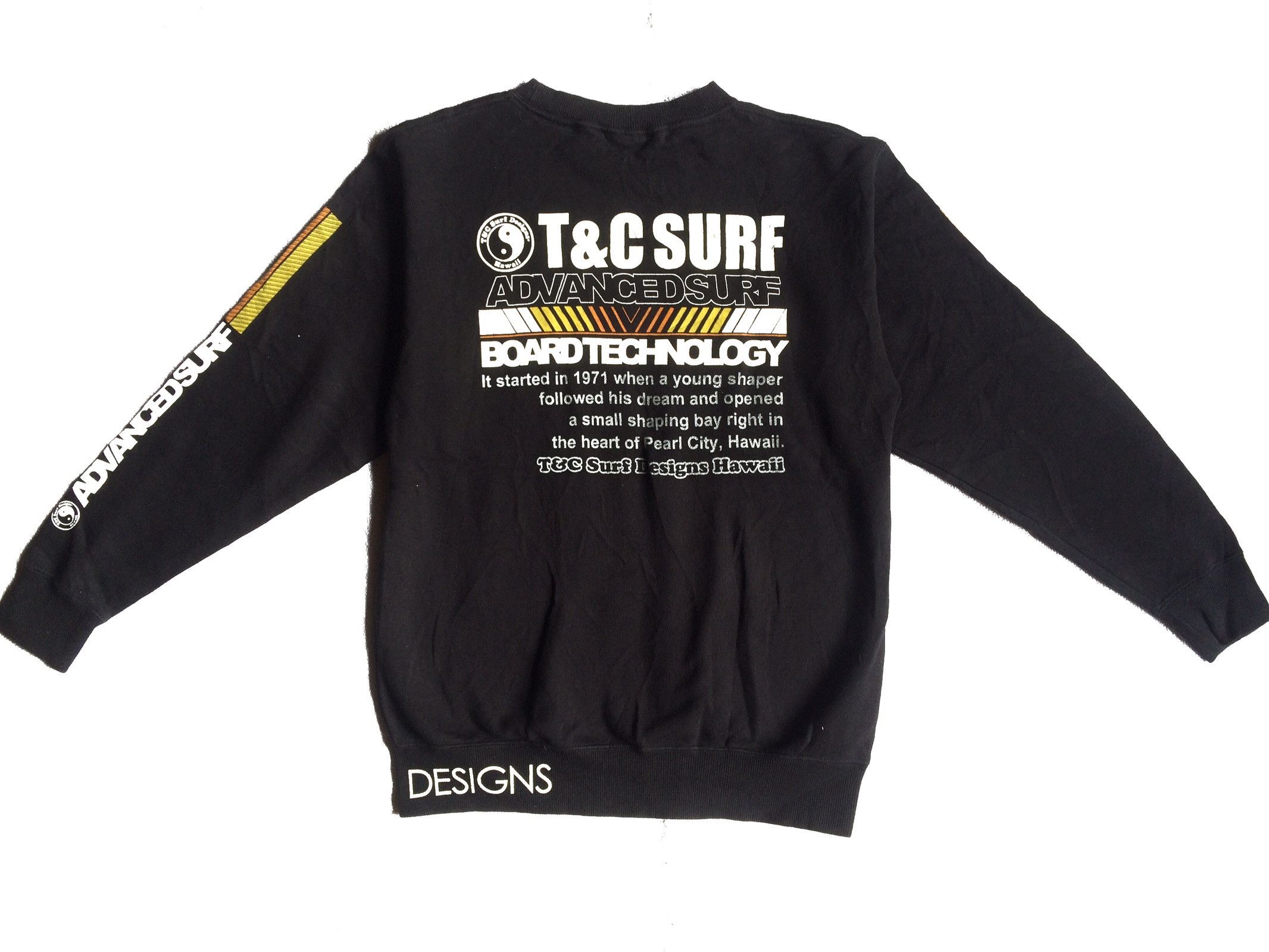 Designer Rare Vintage T and C Surf Spellout Pullover Sweatshirt (2) Size US M / EU 48-50 / 2 - 1 Thumbnail