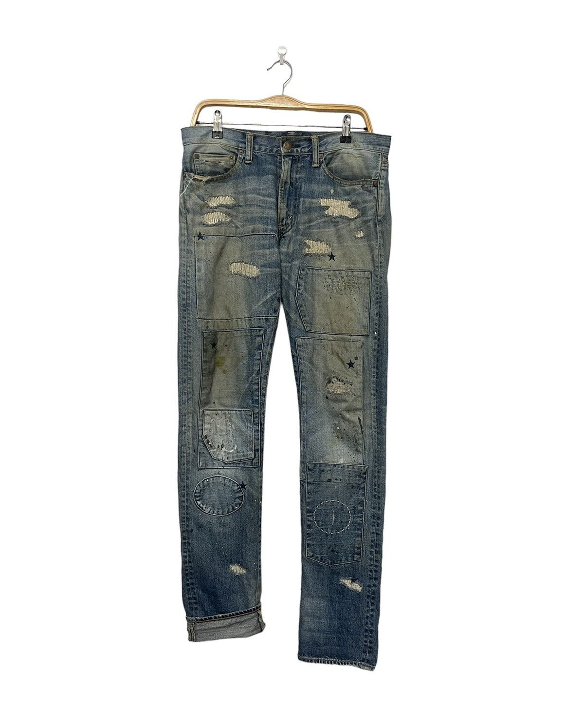 image of Vintage Miharayasuhiro Patchwork in Blue, Men's (Size 33)