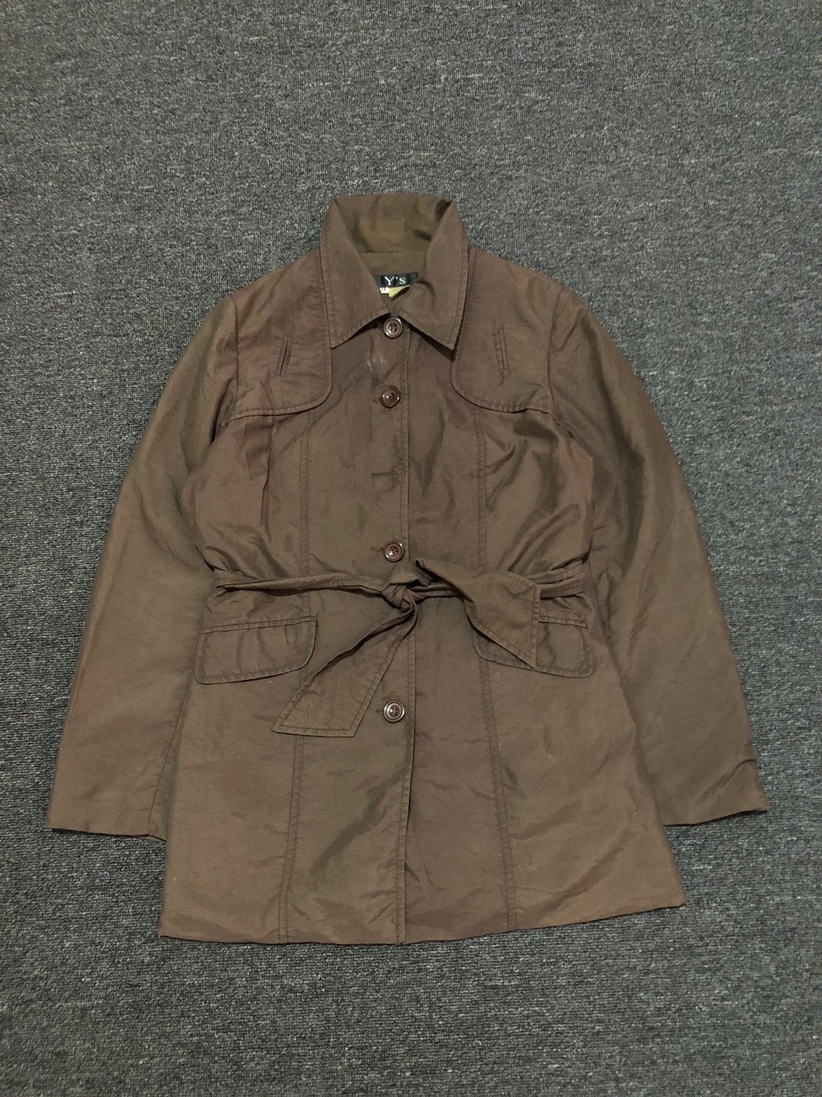 image of Yohji Yamamoto x YS Yamamoto Archival Y’S 1980S Lightweight Jacket in Brown, Men's (Size Small)