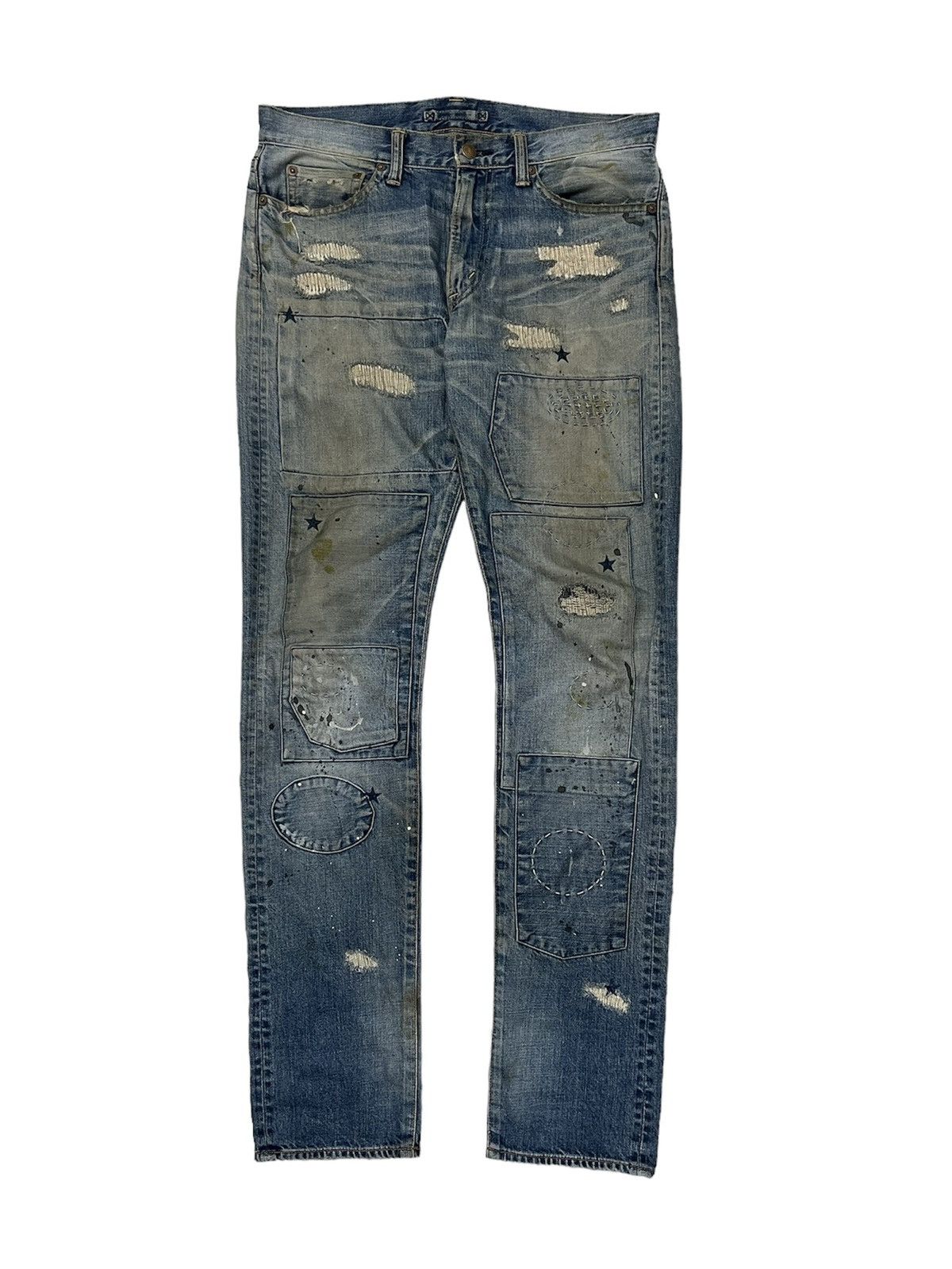 image of Vintage Miharayasuhiro Patchwork in Blue, Men's (Size 33)
