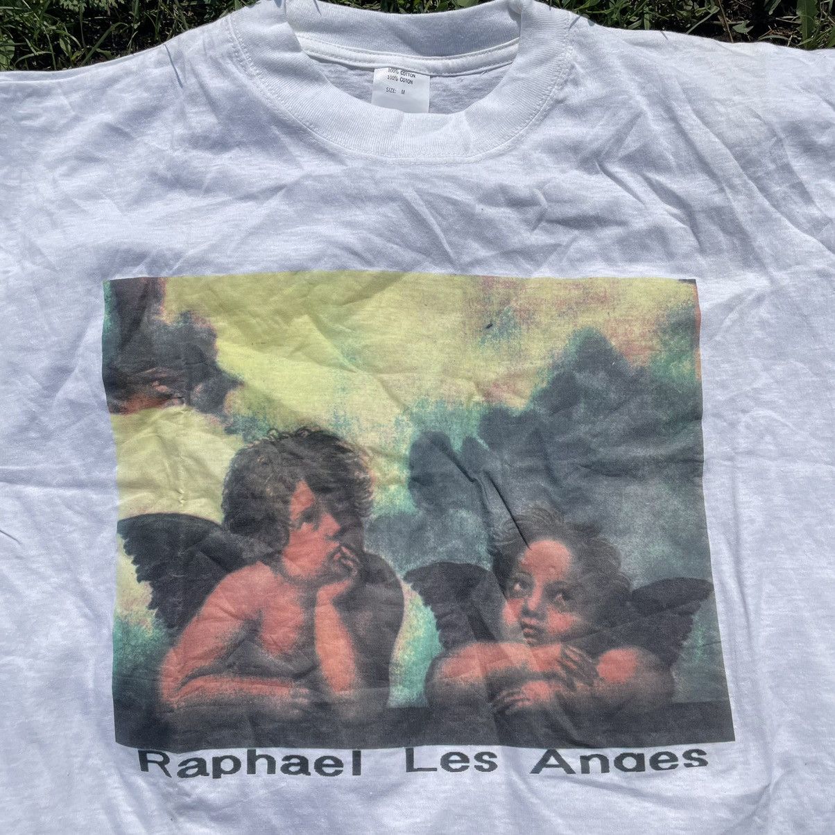 Vintage Vintage 90s Religion Graphic Tee Sun Faded Streetwear Slim M Size US M / EU 48-50 / 2 - 4 Thumbnail